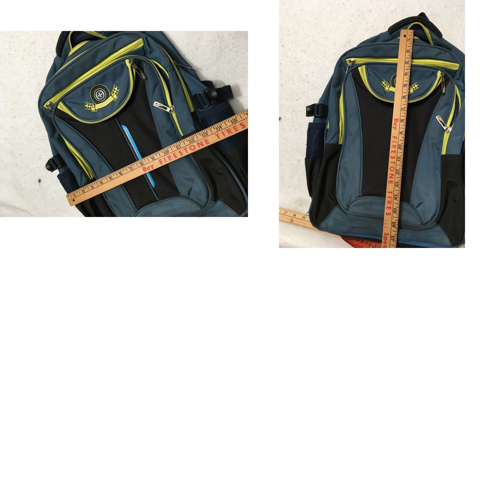 Vintage COOFIT Backpack Medium Recon blue Green School Work Hiking Padded Laptop Size ONE SIZE - 9 Thumbnail