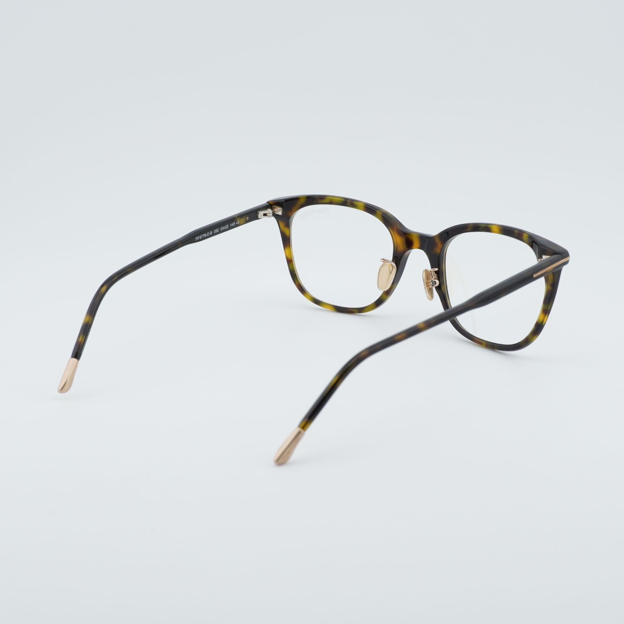 Tom Ford Tom Ford FT5776-D-B 052 Eyeglasses Havana 53mm Square Frame Size ONE SIZE - 6 Thumbnail
