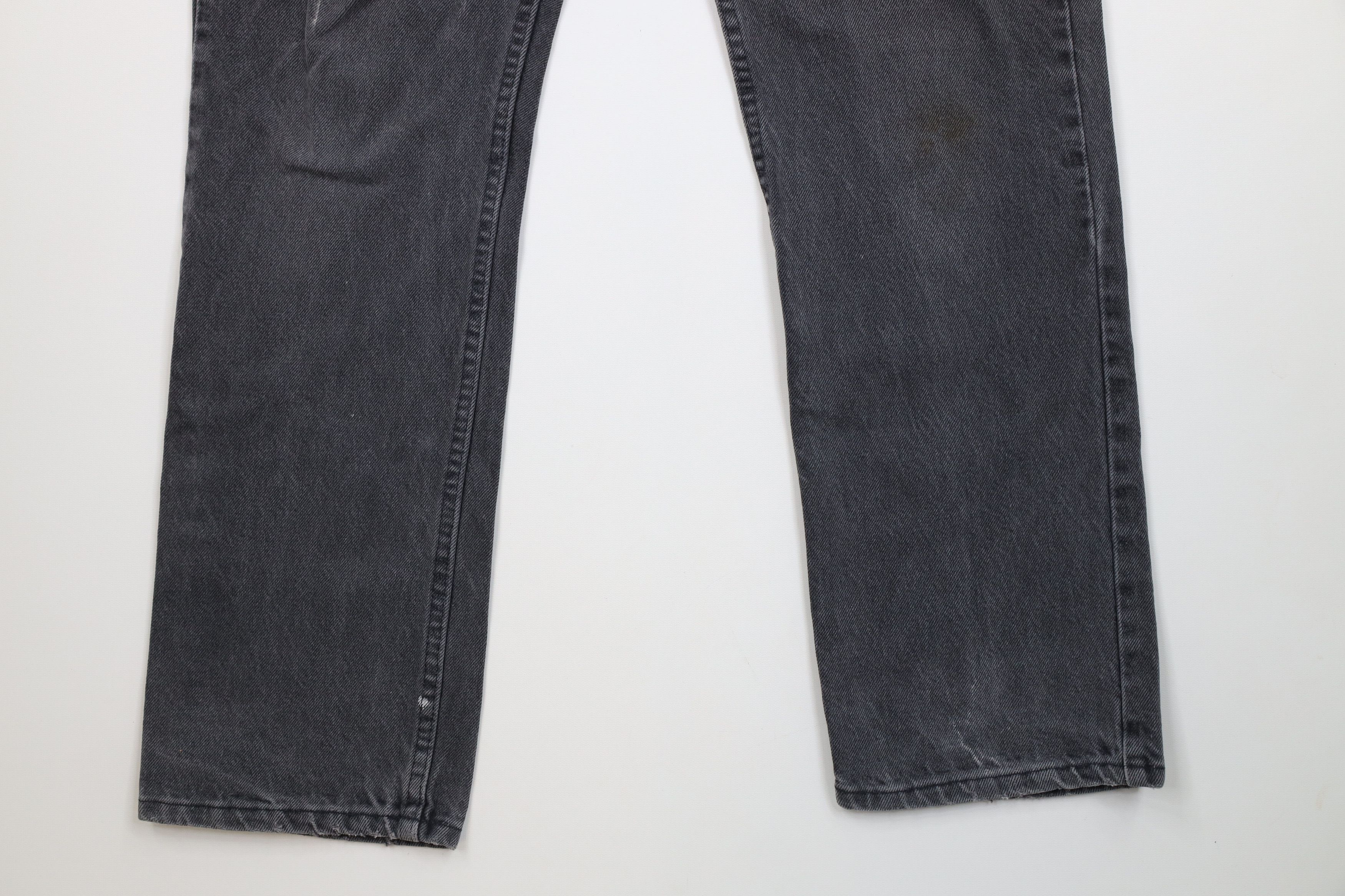 Vintage Vintage 70s Streetwear Straight Leg Denim Jeans Black USA Size US 36 / EU 52 - 4 Thumbnail