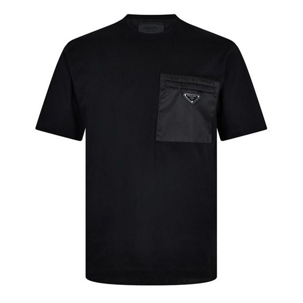 Prada Men'S Plain Cotton Badge Pocket T-Shirt Size US XL / EU 56 / 4 - 1 Thumbnail