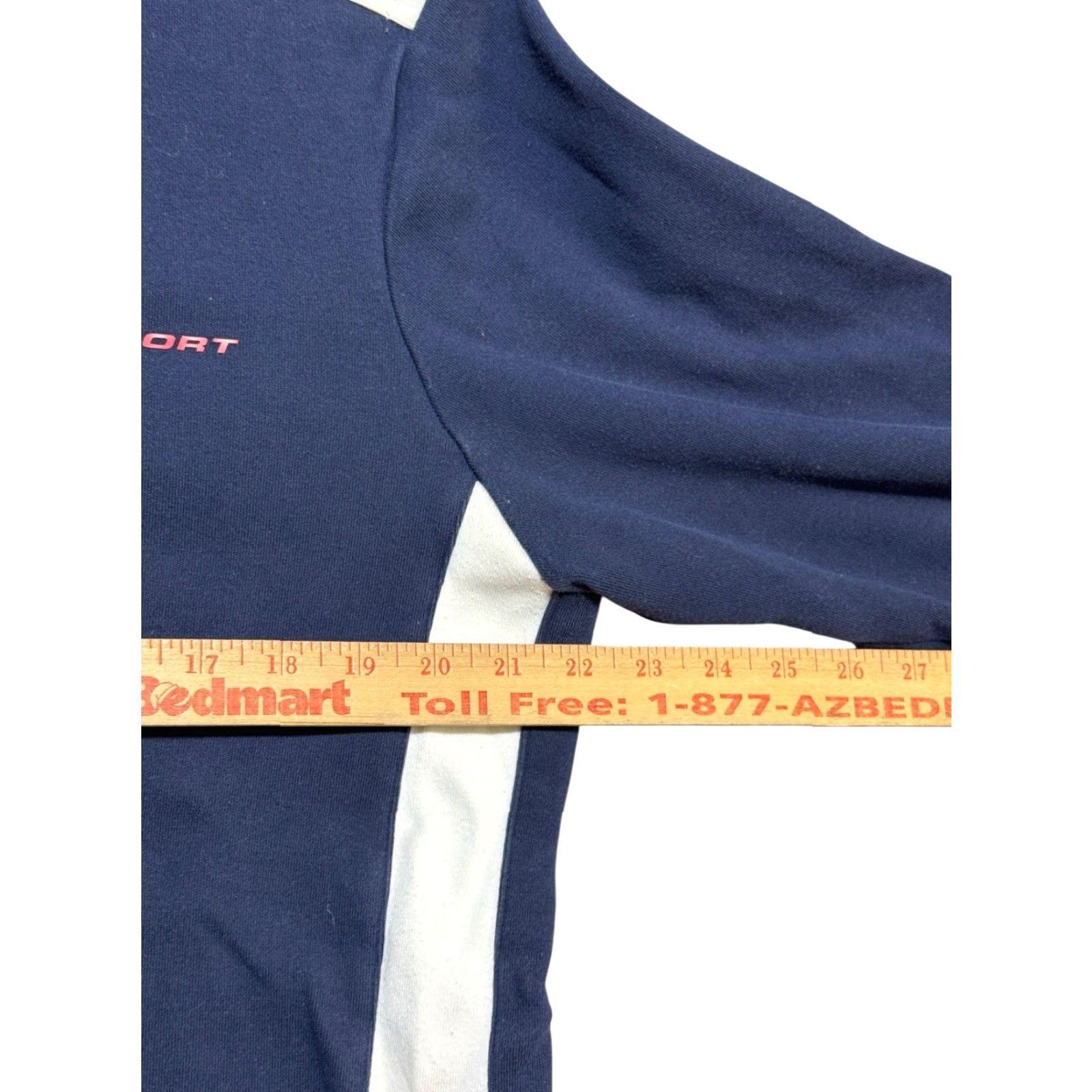 VINTAGE Polo Sport Sweatshirt Half-Zip Sweatshirt Sz L Blue Logo Embroidered Pullover Men