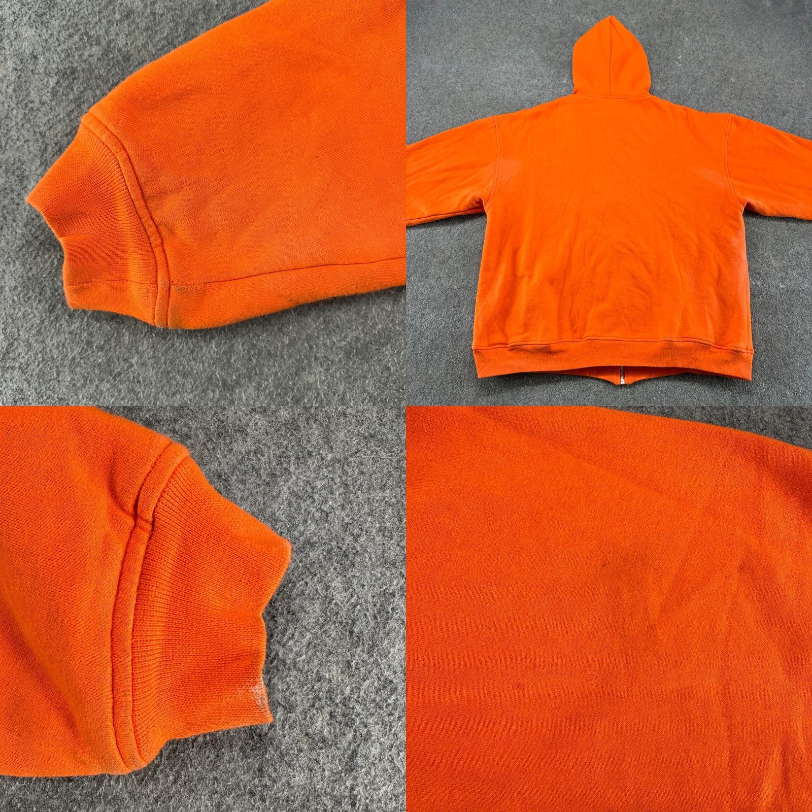 Lee VINTAGE Lee Hoodie Mens XL Orange Full Zip Thermal Waffle Knit Lined COMPANY 90s Size US XL / EU 56 / 4 - 9 Thumbnail