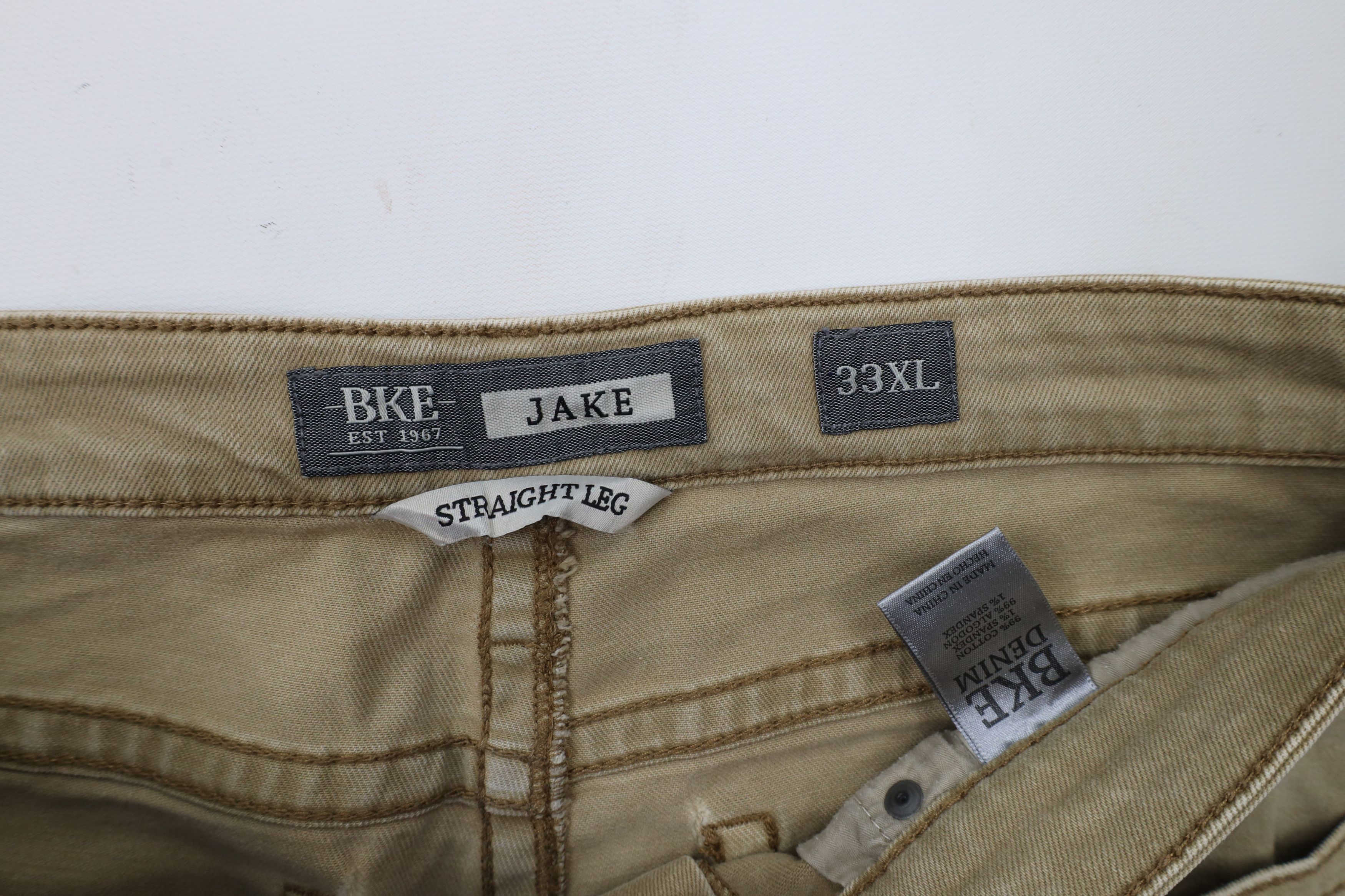 BKE × Vintage Buckle BKE Stitch Stretch Straight Leg Denim Jeans Beige Size US 33 - 8 Thumbnail