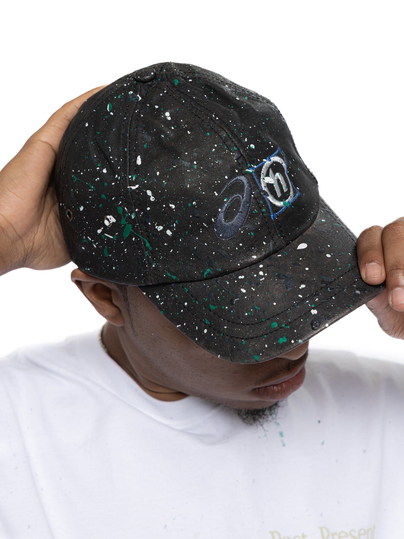 Asics × HIDDEN Painted Washed Leather Hat - Black Size ONE SIZE - 18 Thumbnail