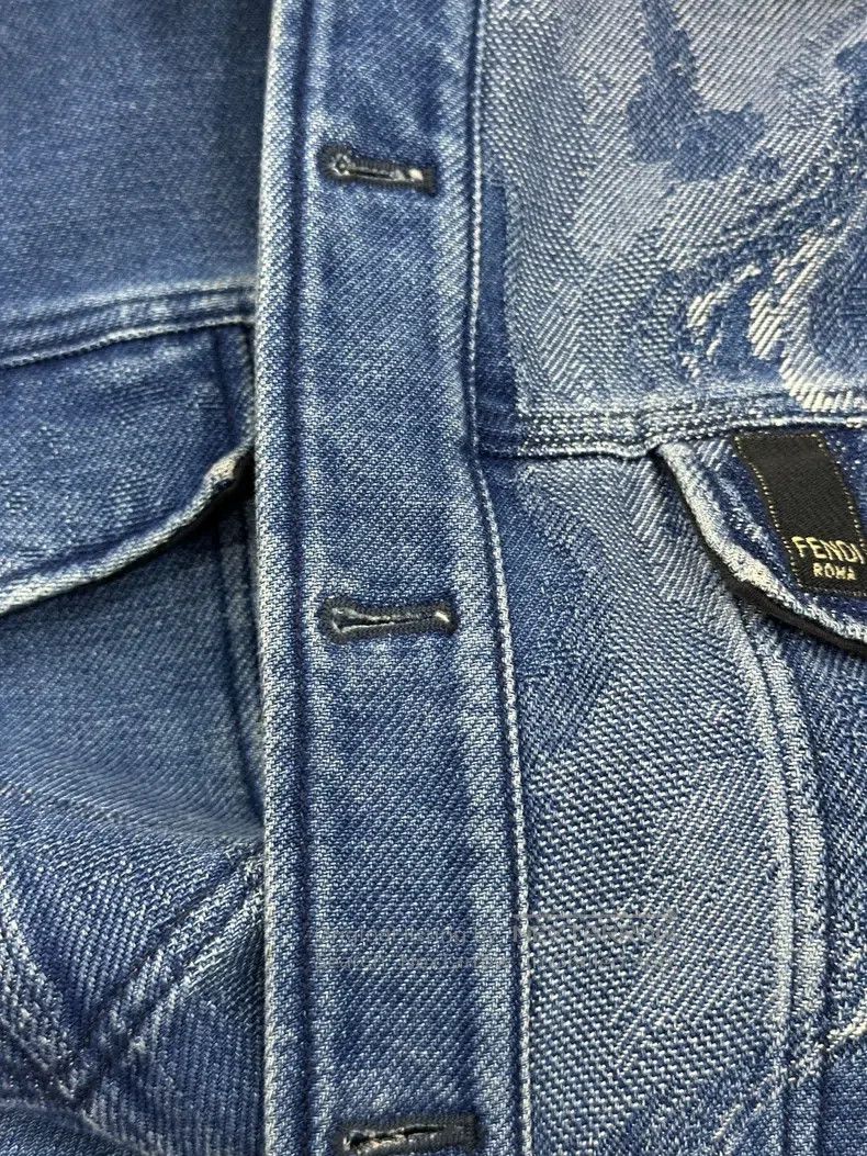 Fendi Fendi Bleached Denim Jacket - Blue Size US M / EU 48-50 / 2 - 9 Thumbnail