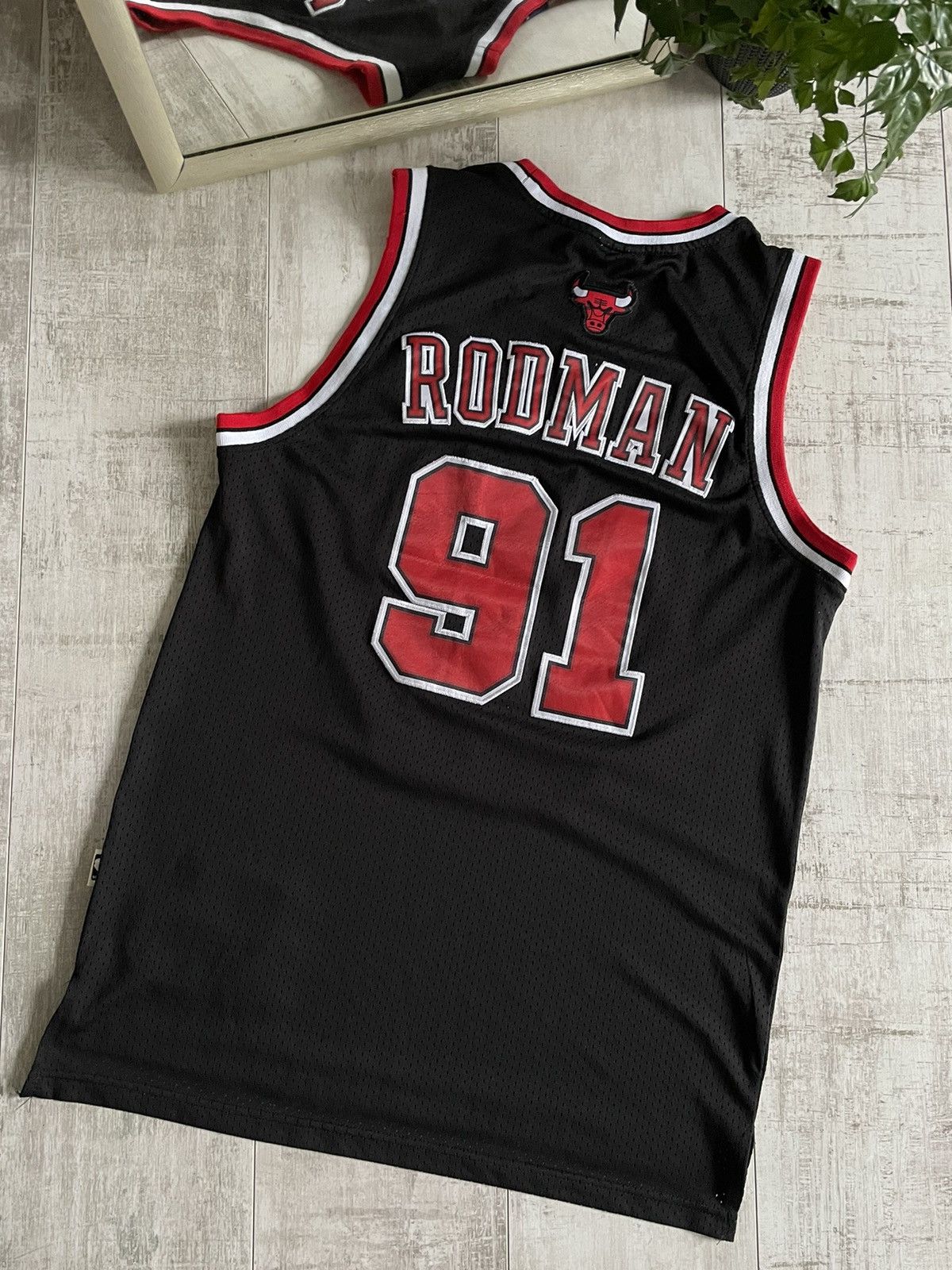 Adidas × NBA × Vintage Adidas Chicago Bulls NBA #91 Rodman Jersey Rare Basketball Size US L / EU 52-54 / 3 - 6 Thumbnail