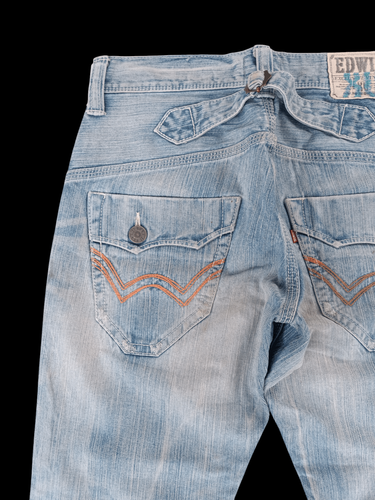 Edwin FLARE EDWIN XVS WHISKERS FADED & RUSTY BUCKLE BACK DENIM Size US 31 - 17 Thumbnail
