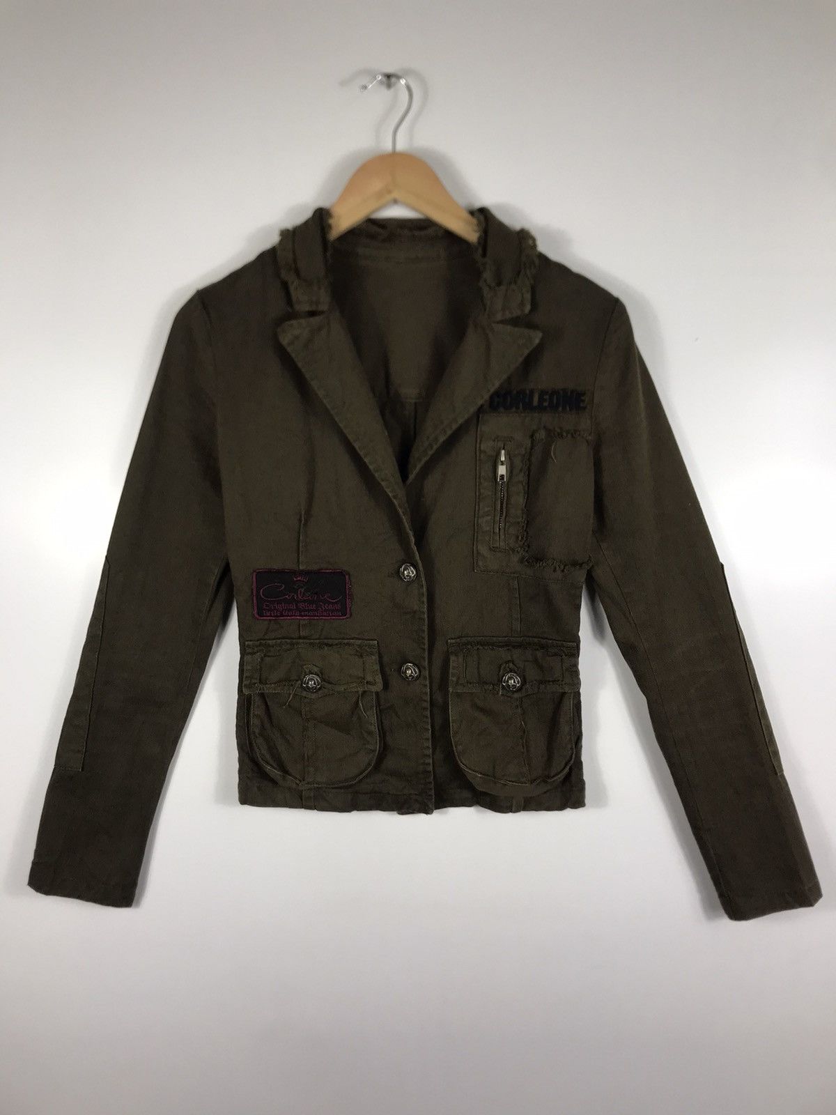 Japanese Brand 🔥Nice Design Corleone Destressed Style Button Jacket Size XS / US 0-2 / IT 36-38 - 1 Thumbnail