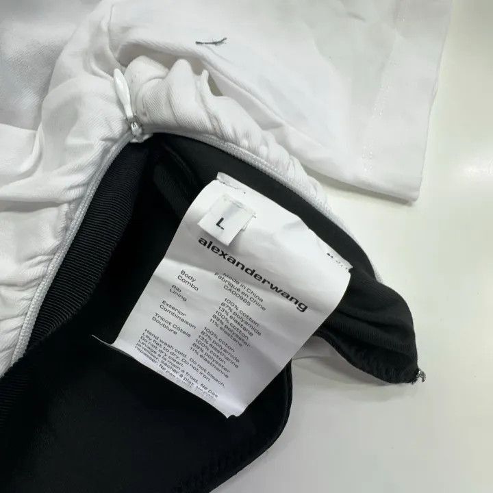 Alexander Wang Alexander Wang Short Sleeve Knotted Top in White - Size L / US 10 / IT 46 - 3 Thumbnail