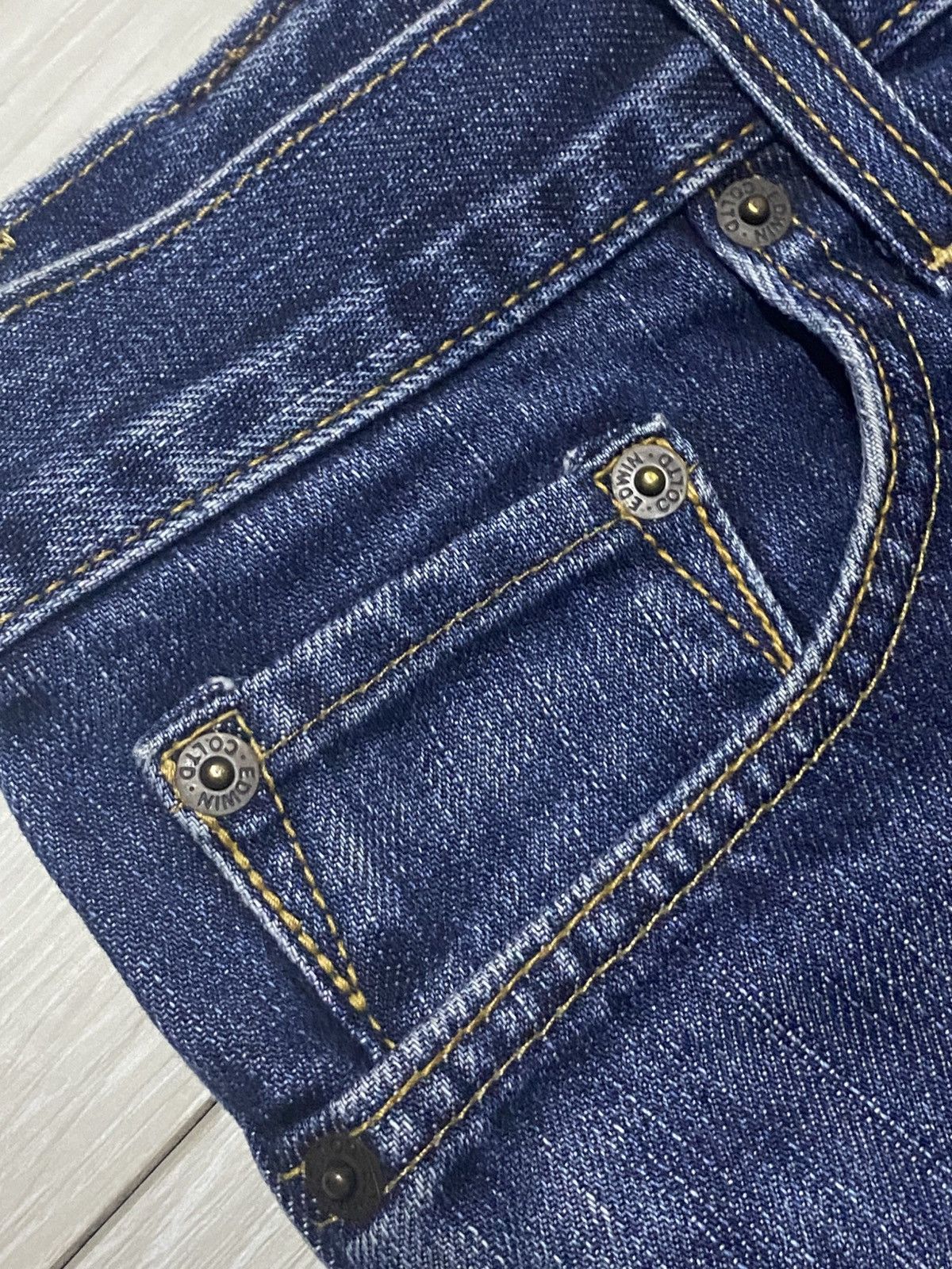 Edwin Vintage Edwin 403 Blue Wash straight Fit Jeans Size US 30 / EU 46 - 7 Thumbnail