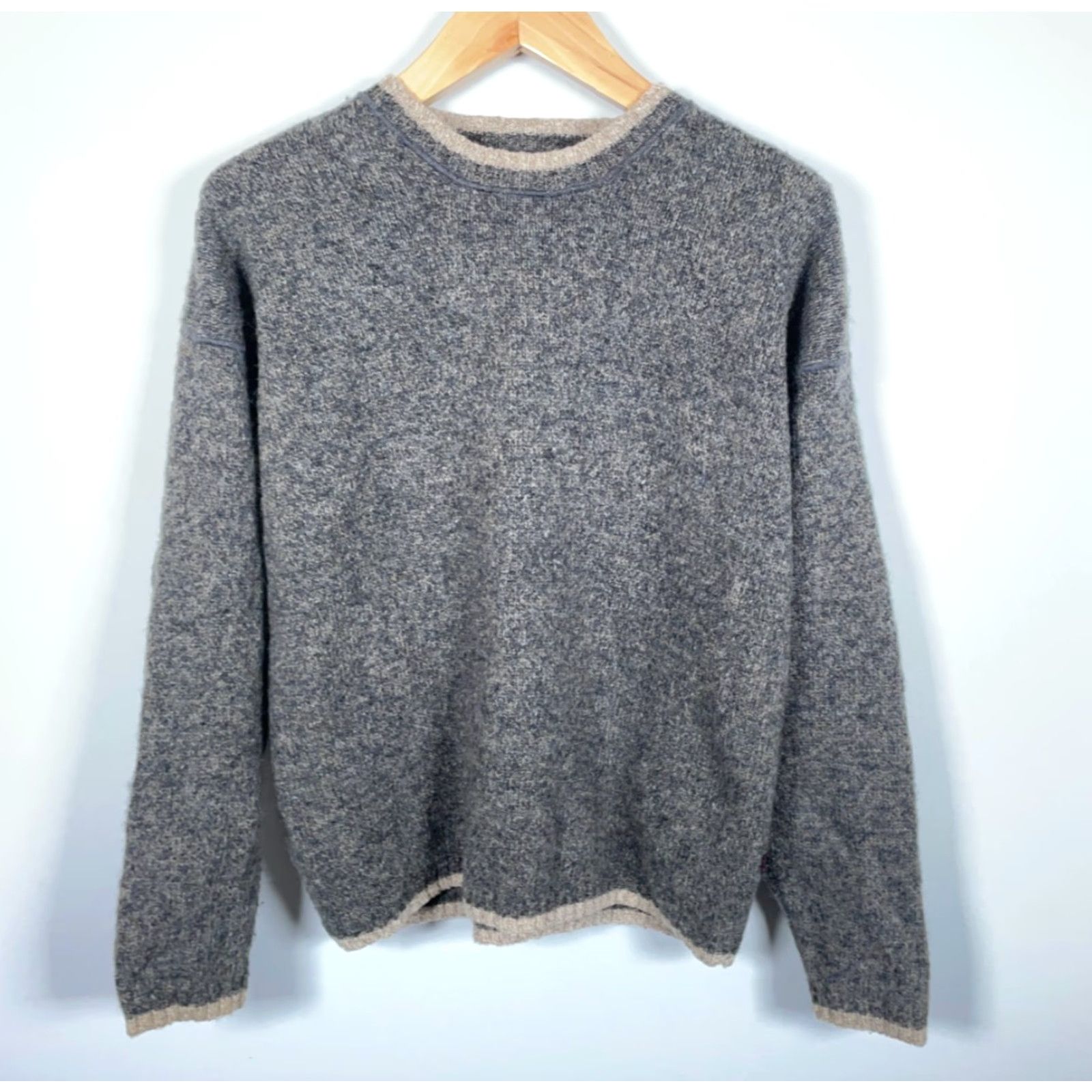 Vintage Woolrich Wool Blend Sweater Men's Large Charcoal Gray Crewneck Midweight Sweater Size US L / EU 52-54 / 3 - 2 Thumbnail