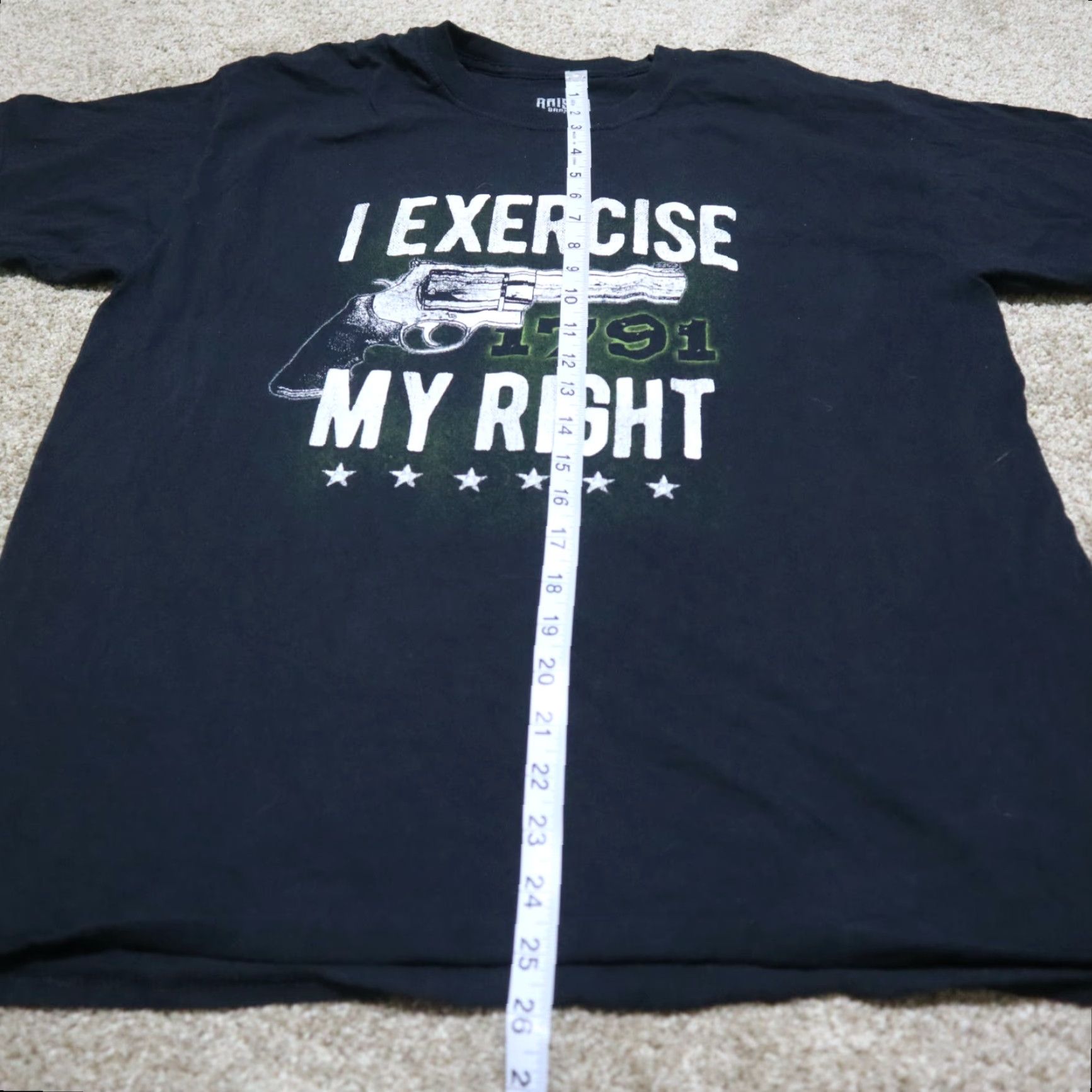 Vintage I Exercise My Second Amendment Right 1791 Pro Guns T Shirt Tee Mens L Black Shirts Gun Rights Graphic Tee Size US L / EU 52-54 / 3 - 6 Thumbnail