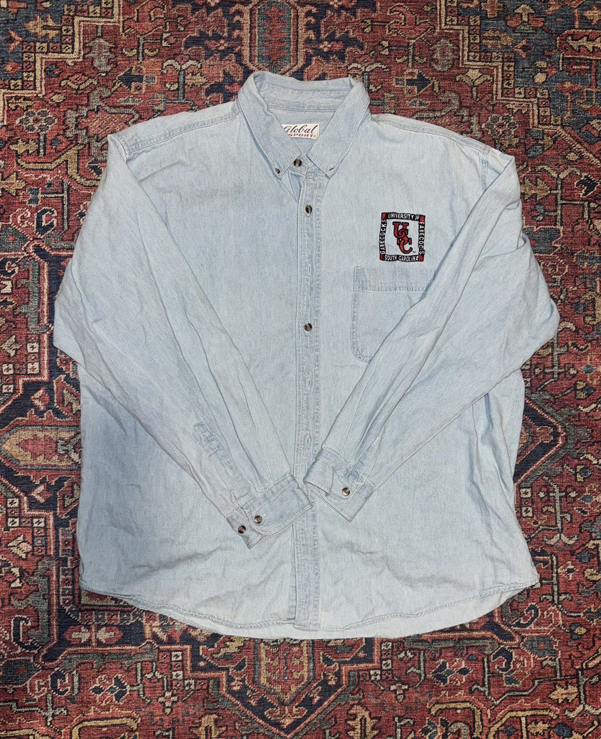 Vintage University of South Carolina Denim Shirt Size US XL / EU 56 / 4 - 1 Thumbnail