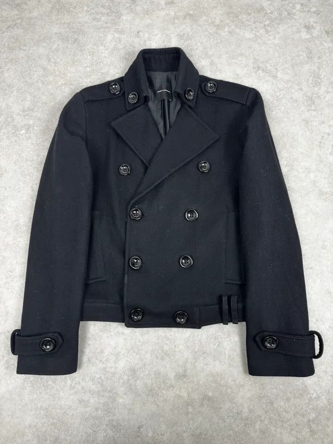 Vintage Takeshy Kurosawa Black Buttoned Officer Caban Jacket Size US M / EU 48-50 / 2 - 1 Thumbnail