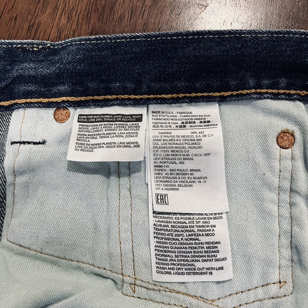 Levi's 38x30 Levi’s 505 R White Oak Cone Mills Denim made in USA Size US 38 / EU 54 - 4 Thumbnail
