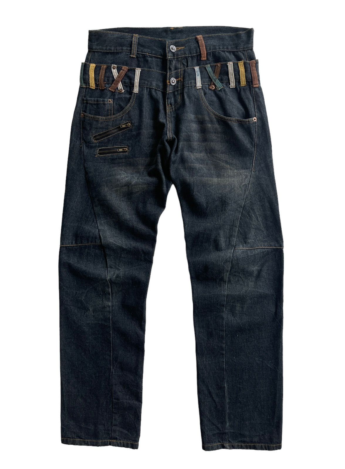 Japanese Brand Vintage Agate Label Double Waist Jeans Size US 32 / EU 48 - 1 Thumbnail