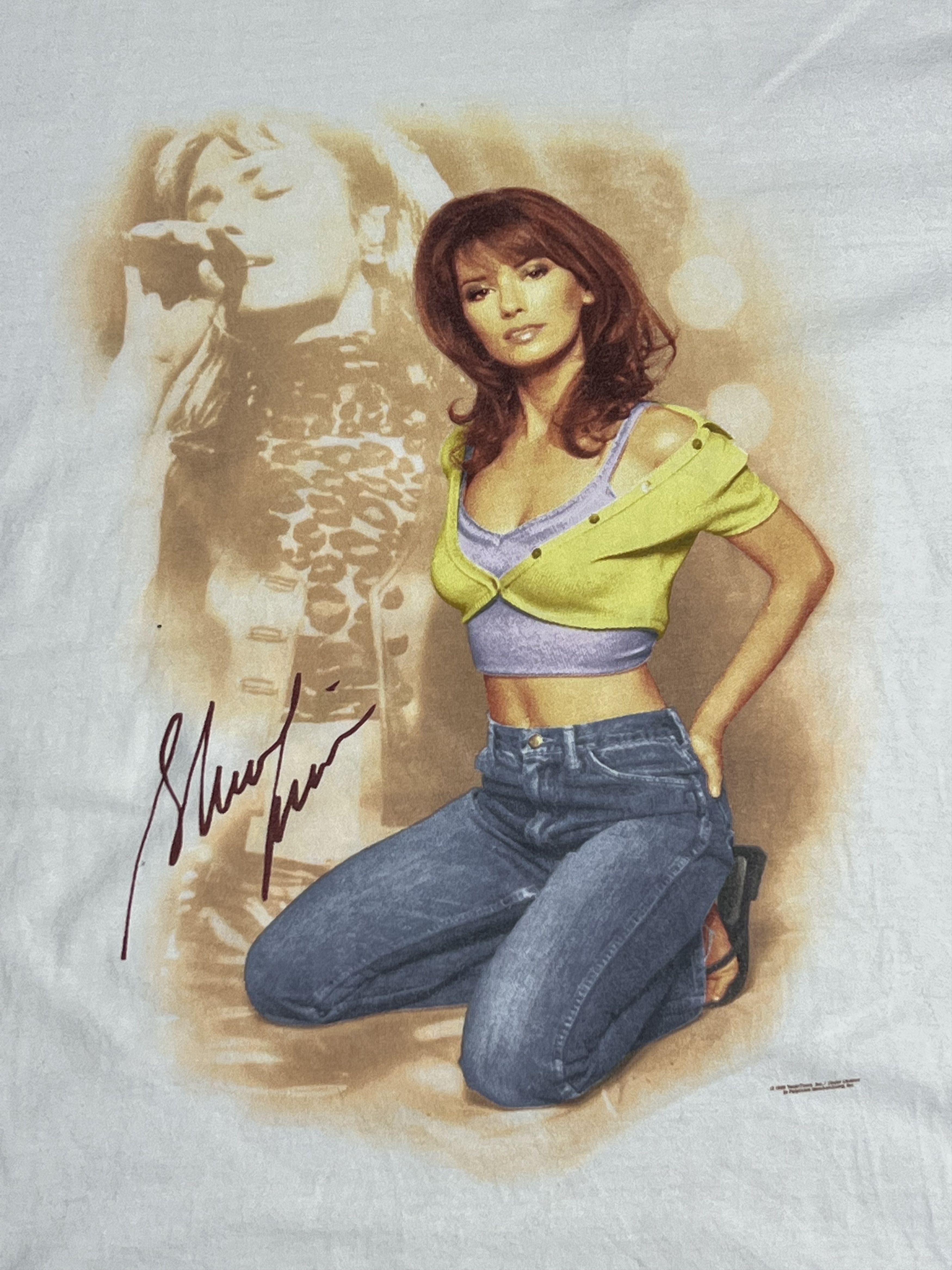 Band Tees Vintage 90s Shania Twain Canadian Singer Tee (L) GTME064 Size US L / EU 52-54 / 3 - 2 Thumbnail