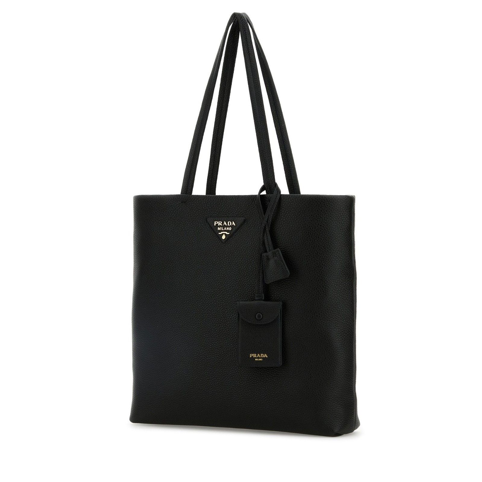 Prada PRADA Black Leather Shopper Tote Bag New & Authentic Size ONE SIZE - 2 Thumbnail