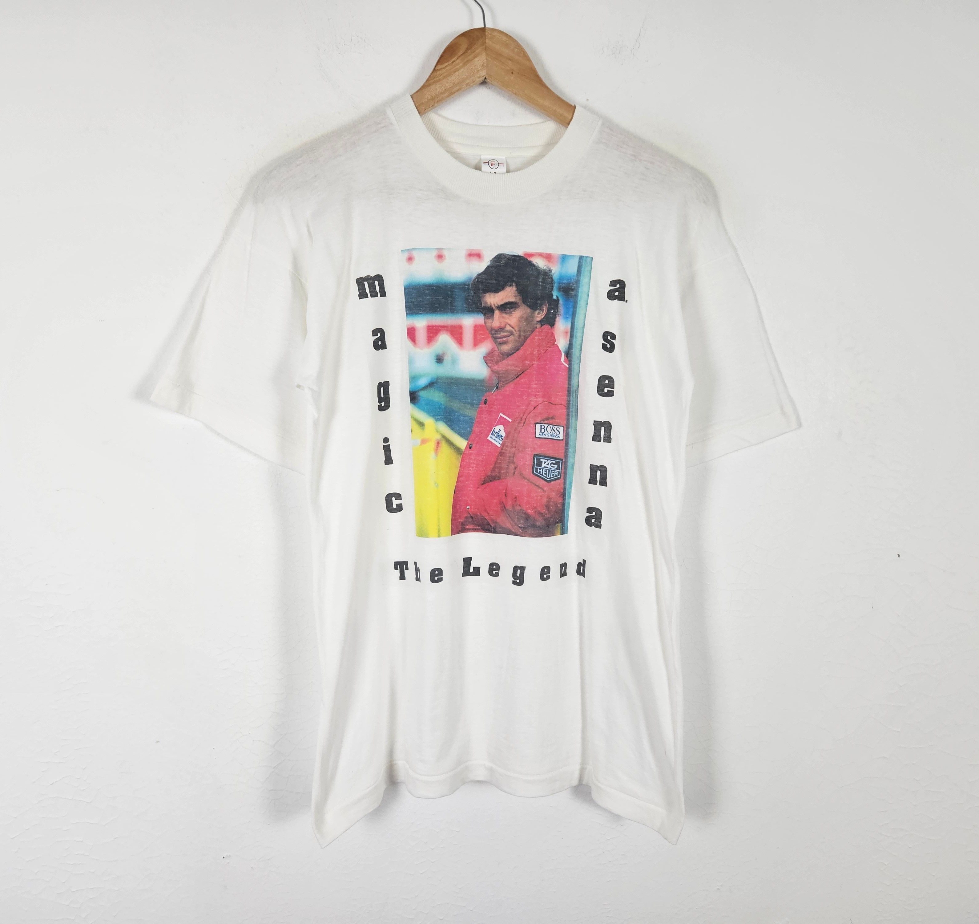 Vintage Vintage Ayrton Senna 90s F1 Legends Champion shirt Size US M / EU 48-50 / 2 - 2 Thumbnail