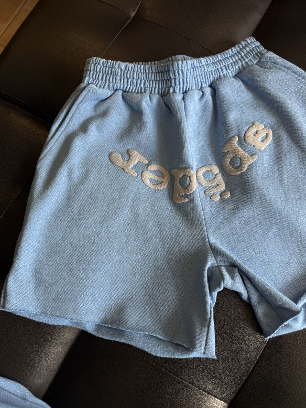 Sp5der Sp5der Sweatshorts Blue Size Medium (NEW) Size US 30 / EU 46 - 3 Thumbnail