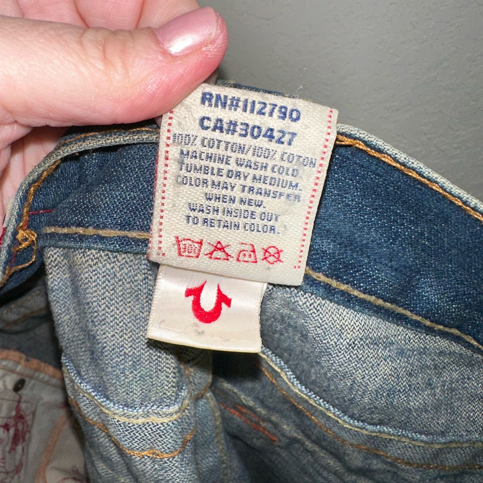 True Religion True Religion Joey Flared Denim Jeans Size 35" - 4 Thumbnail