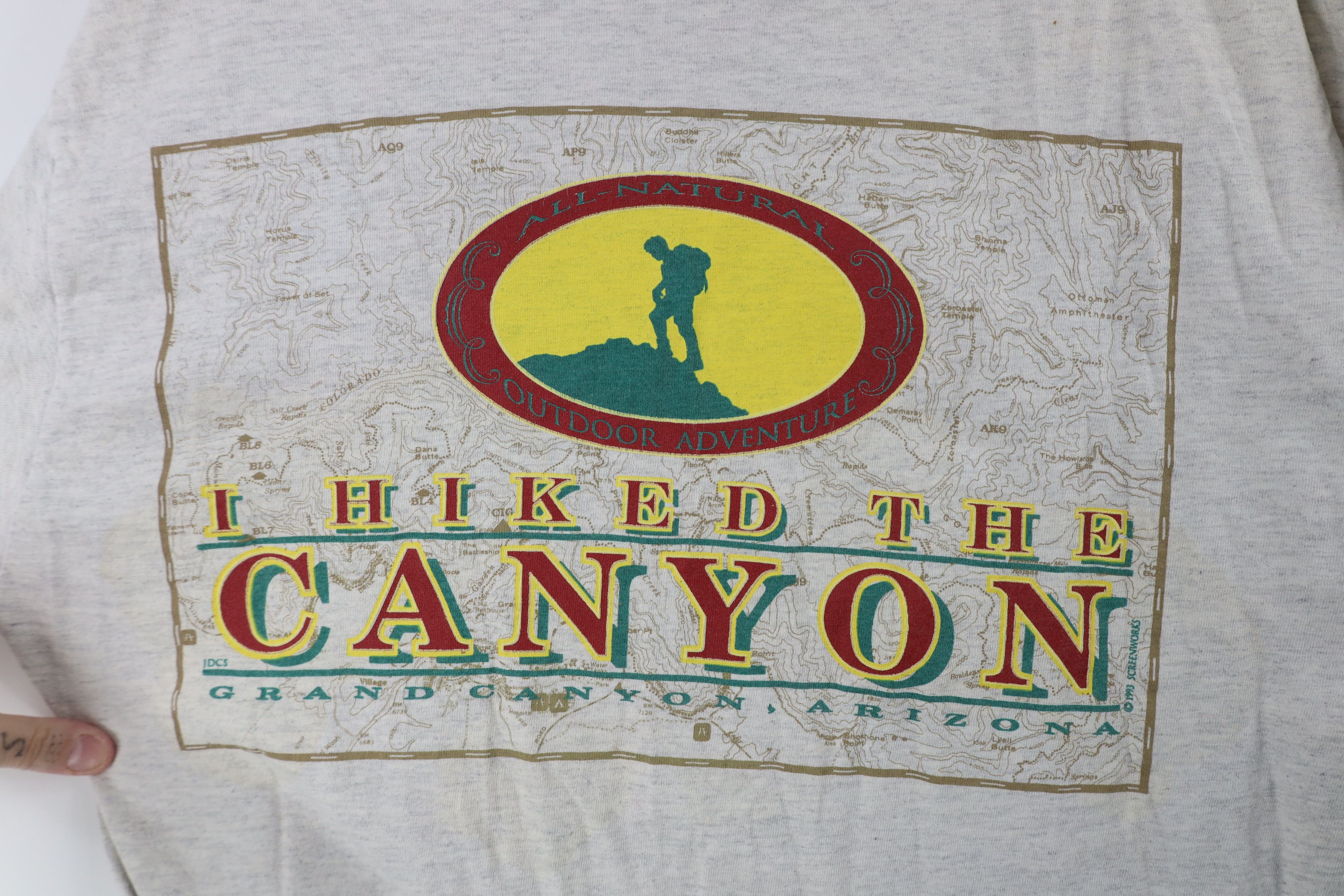 Vintage Vintage 90s Streetwear I Hiked The Grand Canyon T-Shirt Gray Size US XL / EU 56 / 4 - 11 Thumbnail