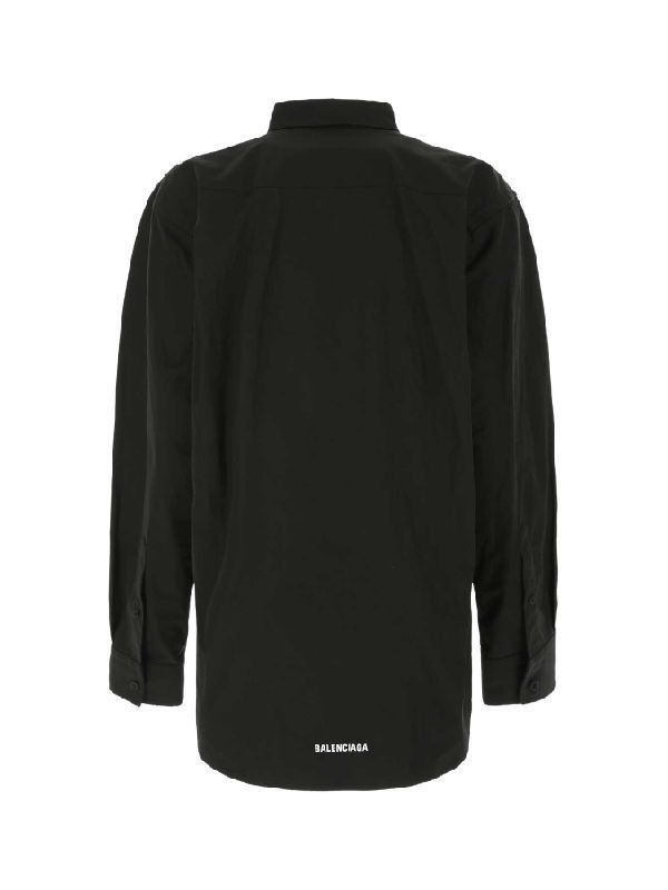 Balenciaga o1bcso1str0525 Shirt Large Fit in Black Size L / US 10 / IT 46 - 2 Thumbnail