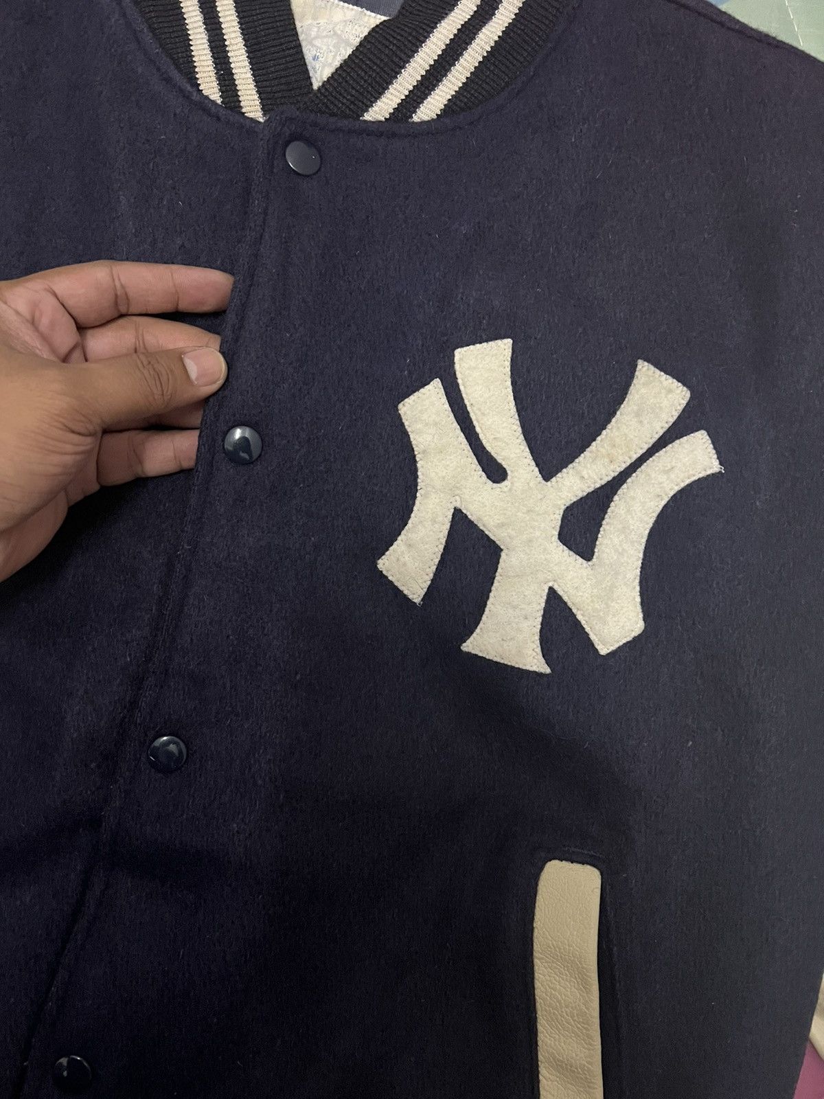 New York Yankees Vintage New York Yankees Old School Varsity Jacket Size US M / EU 48-50 / 2 - 3 Thumbnail