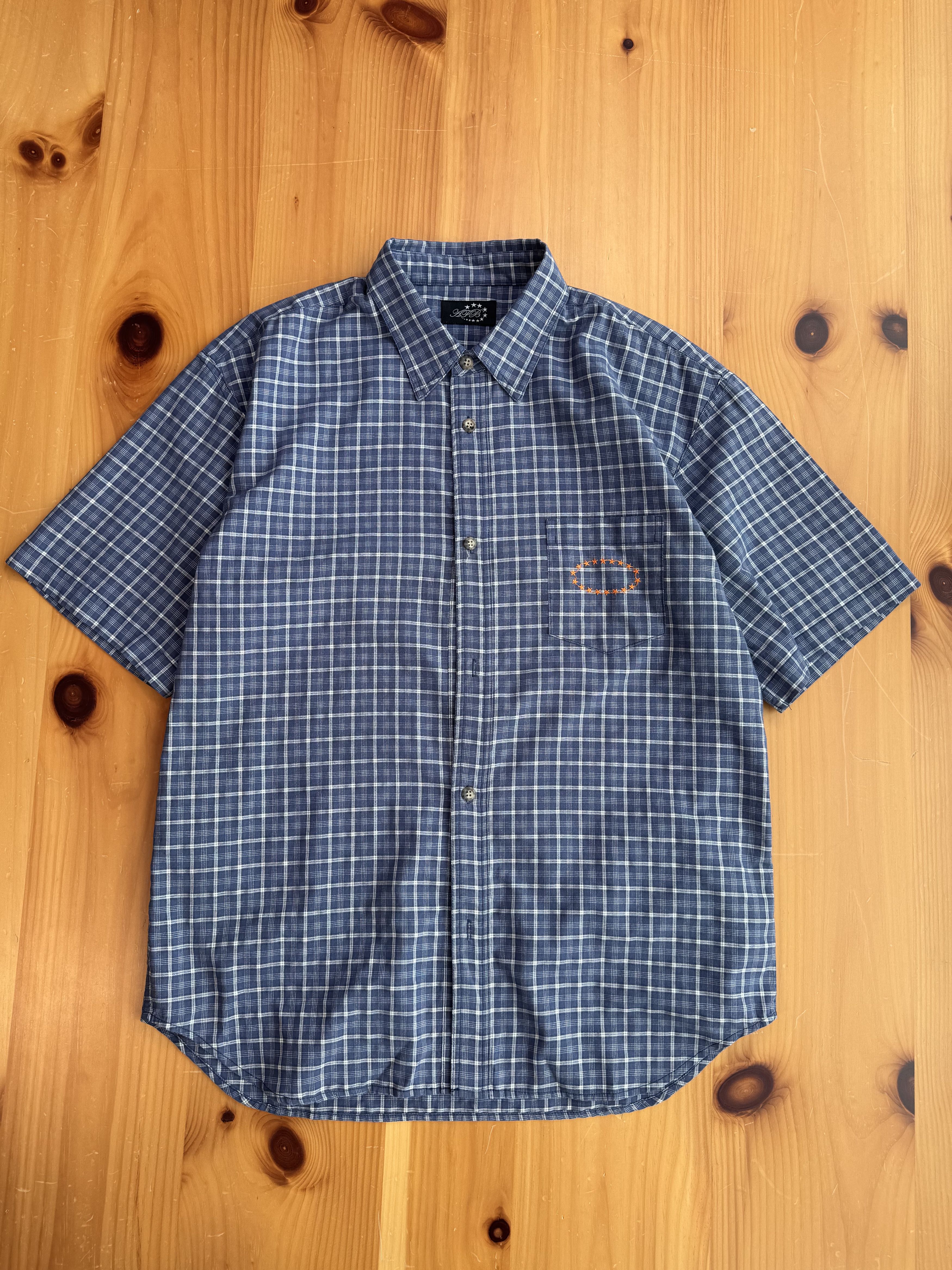 Japanese Brand AFB Plaid Shirt Star Embroidery Size US XL / EU 56 / 4 - 1 Thumbnail