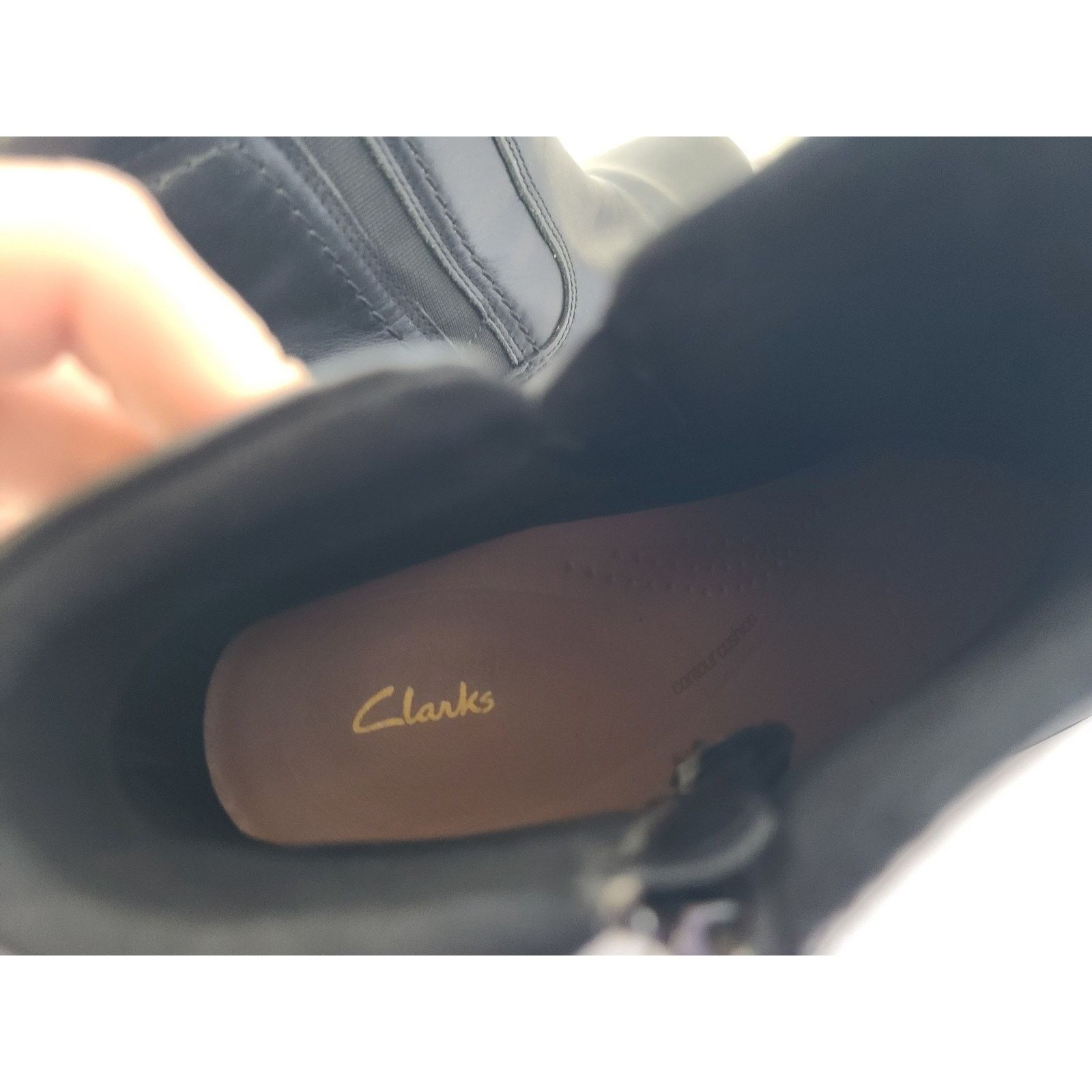 Clarks Clarks Womens Black Leather Neva Zip Wide Ankle Boots US 11 Size US 11 / IT 41 - 10 Thumbnail