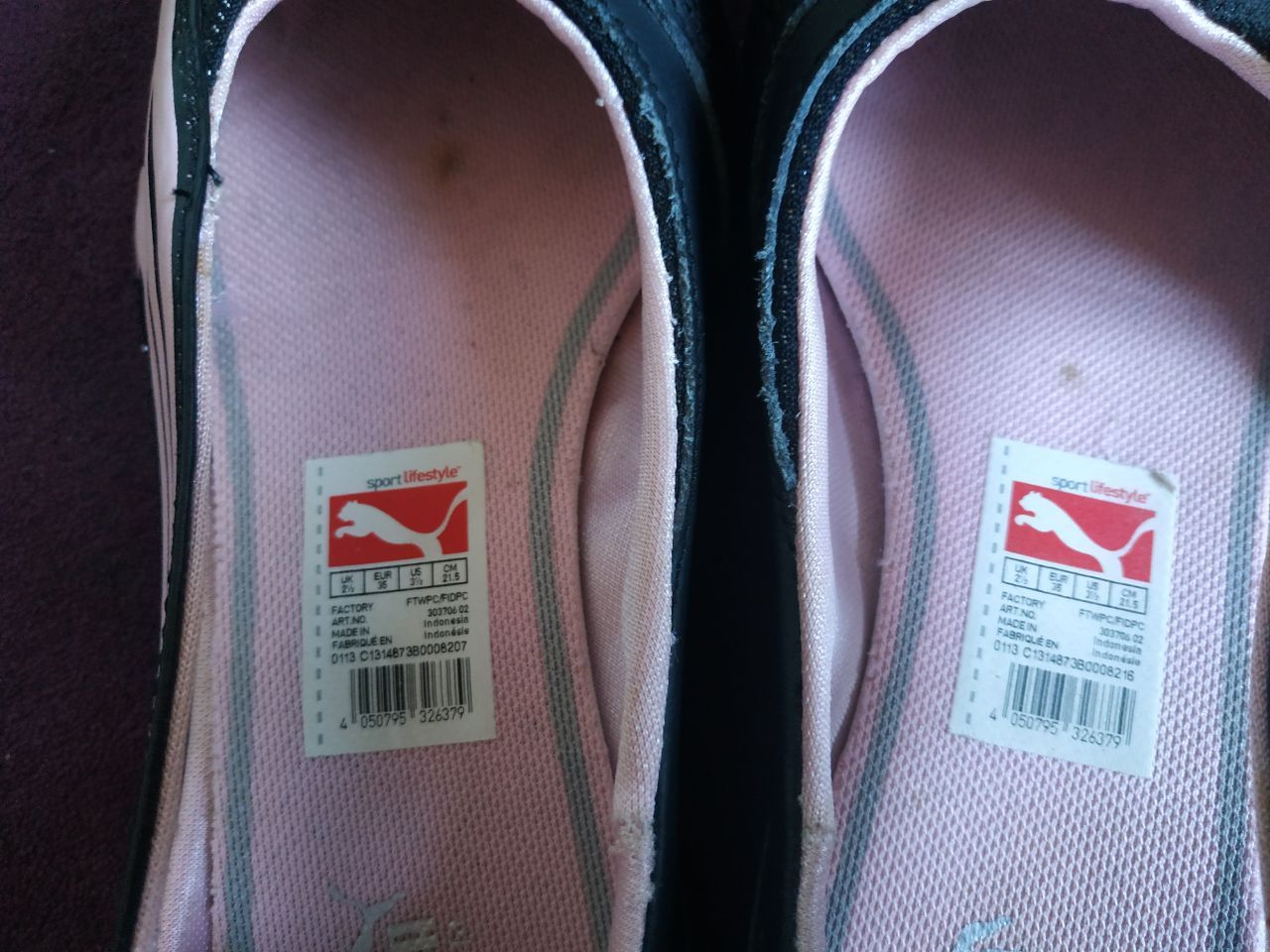 Vintage Puma Espera Patent LeatherBallet Flats Y2K PinkBlack