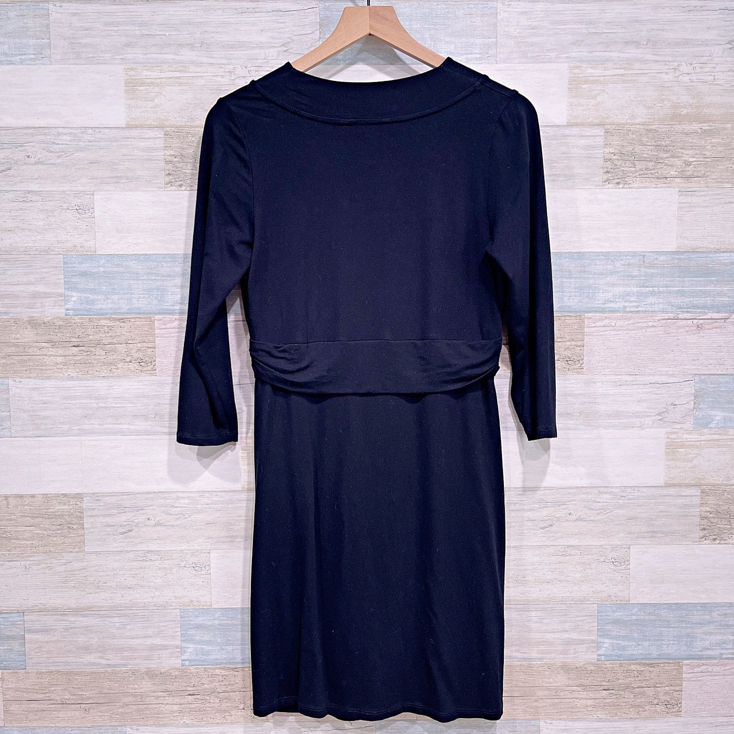 Boden Boden Surplice Jersey Knit Dress Black Womens 10 US 14 UK Size L / US 10 / IT 46 - 3 Thumbnail