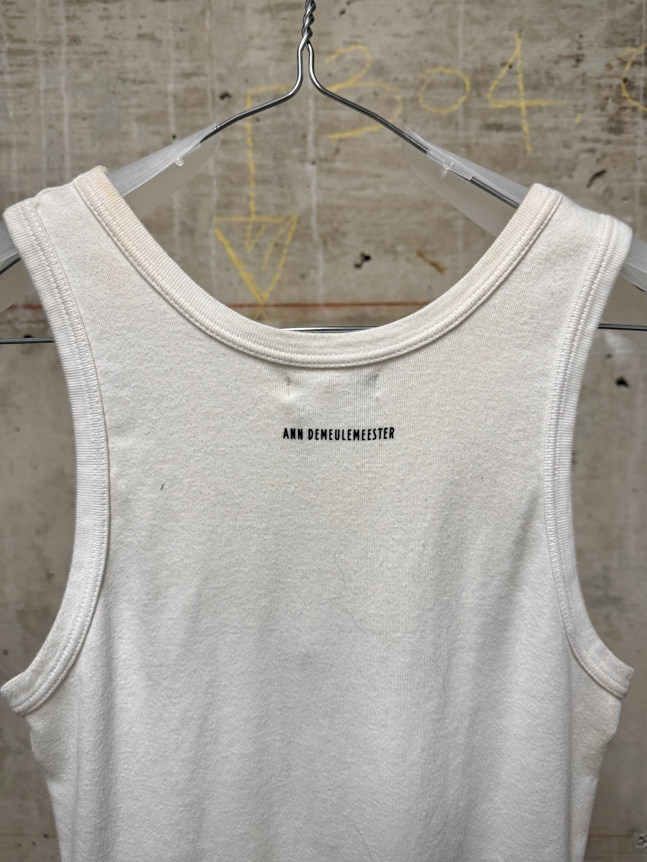 Ann Demeulemeester Ann Demeulemeester SS20 White 'Tempest' Print Tank Top Size M / US 6-8 / IT 42-44 - 5 Thumbnail