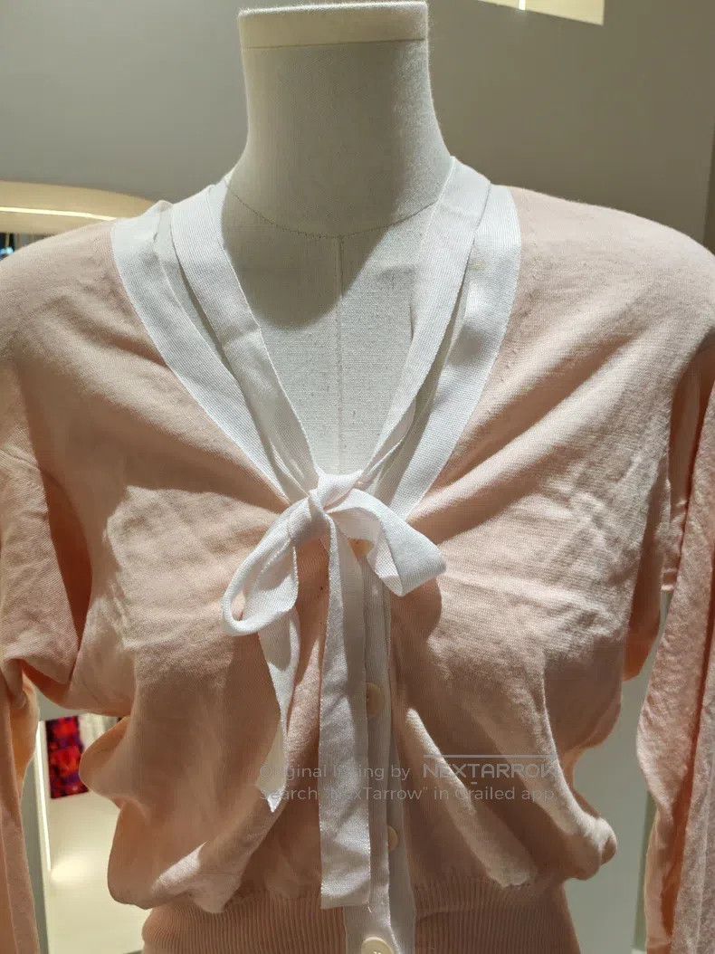 Loewe Loewe Pink Ribbon Short Open Cardigan Size S / US 4 / IT 40 - 5 Thumbnail