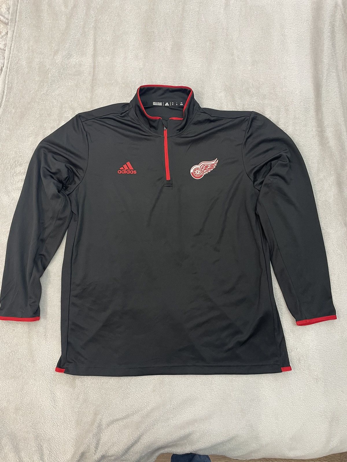Adidas × NHL × Vintage Adidas NHL Mens Detroit Red Wings Hockey Collared Size US XL / EU 56 / 4 - 2 Thumbnail
