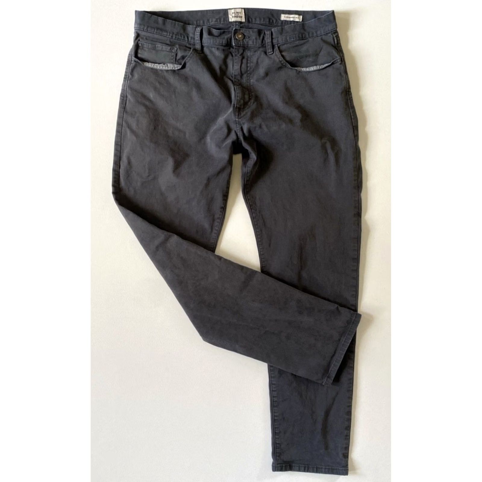 Flint And Tinder Flint and Tinder Pants Mens Chino Straight 5-Pocket Gray 36x32 Adult Regular Size 36x32 Mens Size US 36 / EU 52 - 2 Thumbnail