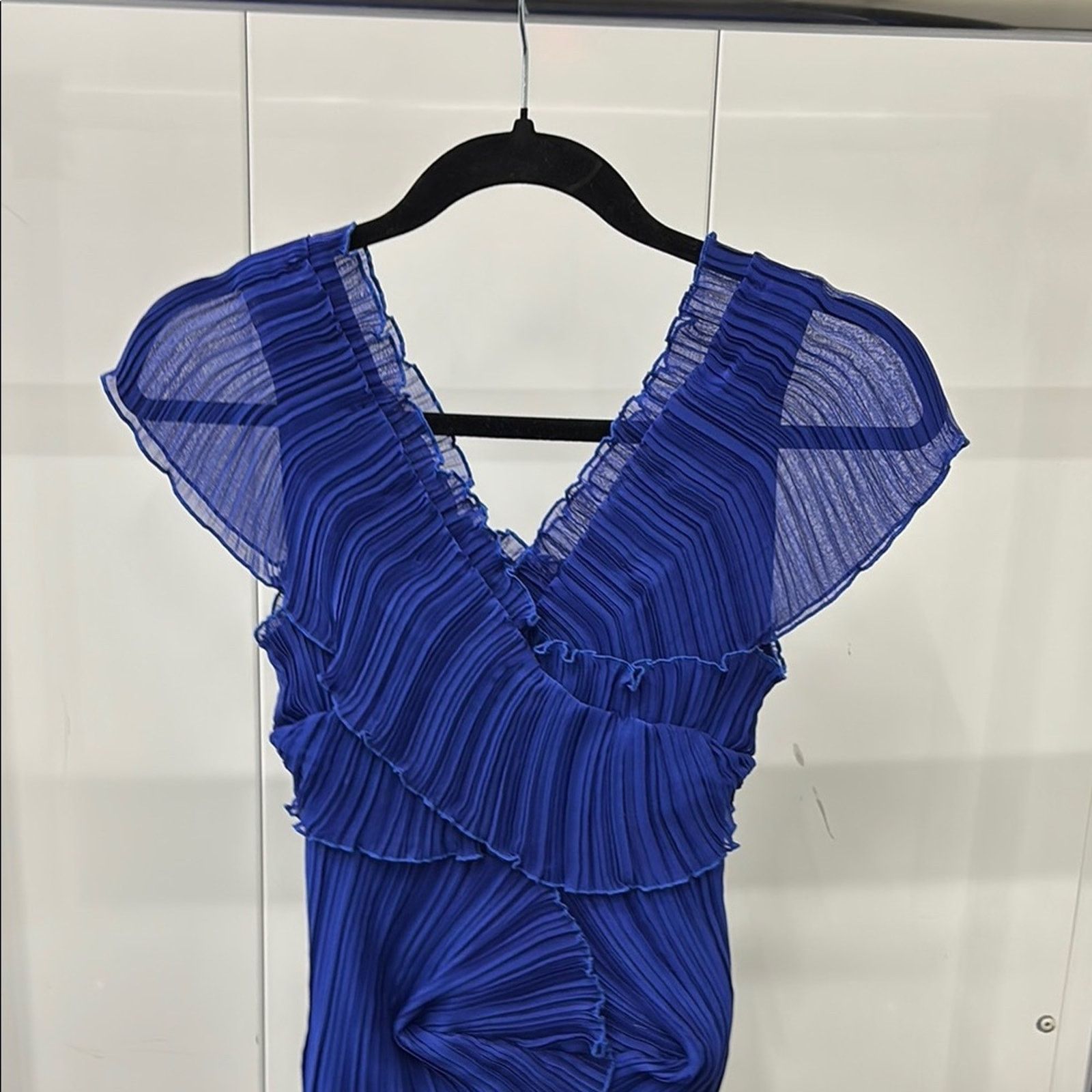 Other NWT Blue Sheath Midi Dress with Flutter Cap Sleeves One Size Size ONE SIZE - 11 Thumbnail