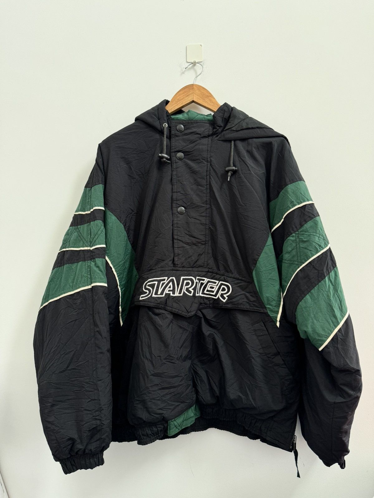 Starter Vintage 90's Starter Big Logo Embroidery Jacket Pullover Size US XL / EU 56 / 4 - 1 Thumbnail