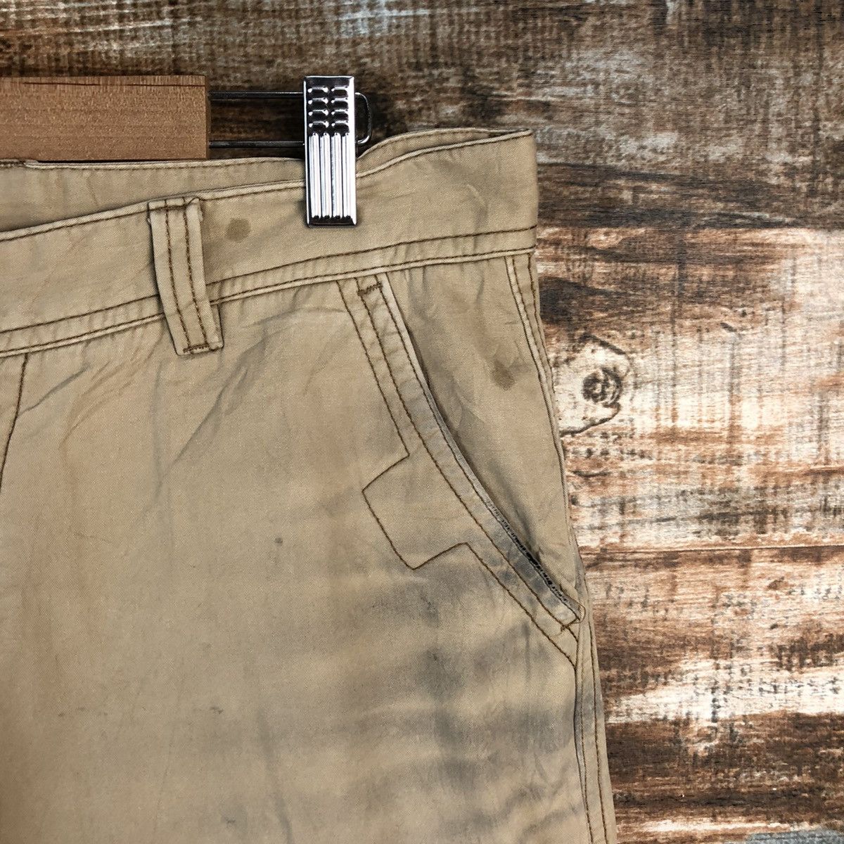 Japanese Brand DL J’apeng Brown Cargo utility Multipocket Pants #C115 Size US 33 - 8 Thumbnail