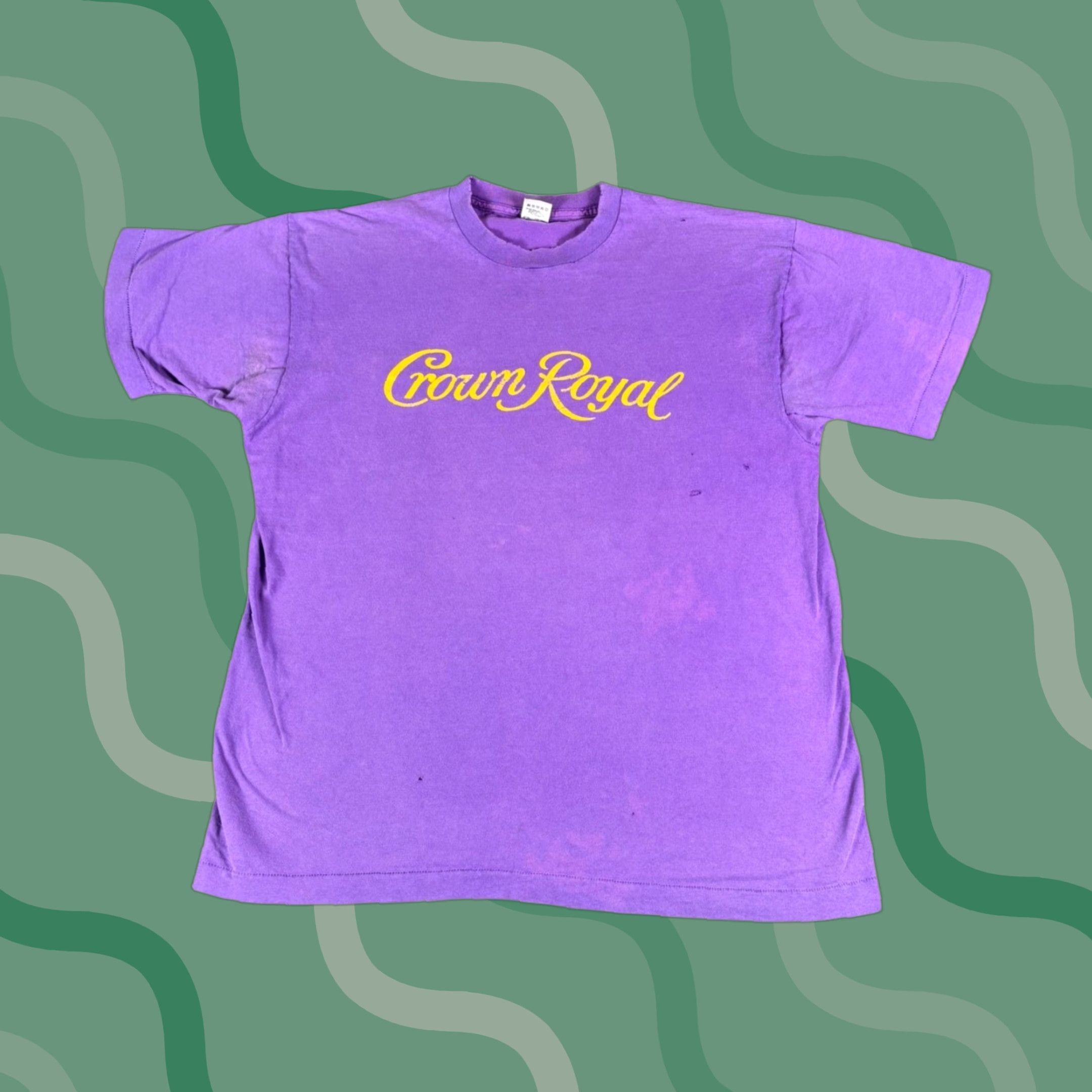 Fruit Of The Loom VINTAGE Crown Royal Purple T Shirt XL Fruit of the Loom Graphic Tee 90s Promo Size US XL / EU 56 / 4 - 1 Thumbnail