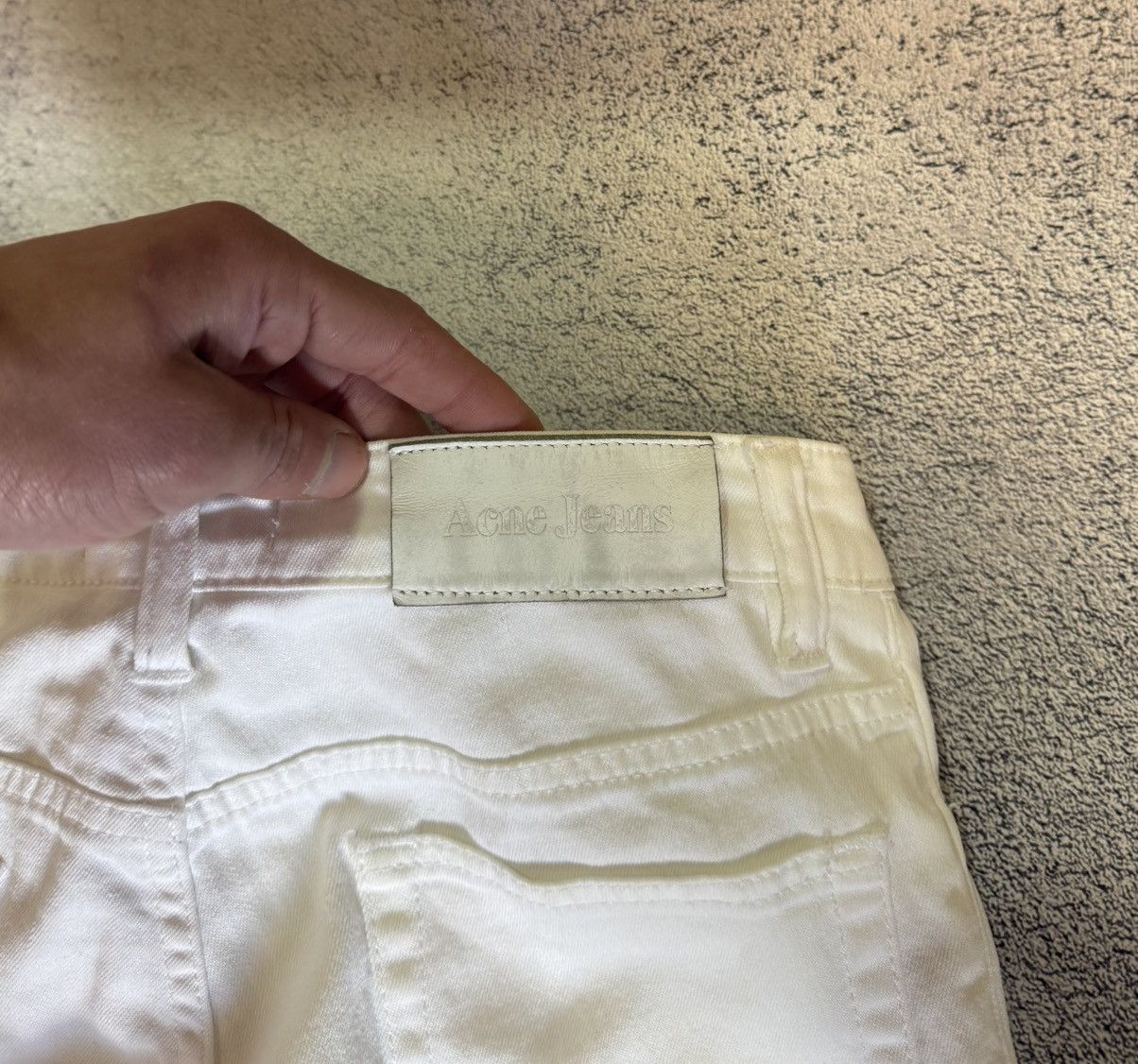 Acne Studios Acne Jeans HEP Slim Straight White Denim 26x34 Vintage Size 26" / US 2 / IT 38 - 7 Thumbnail