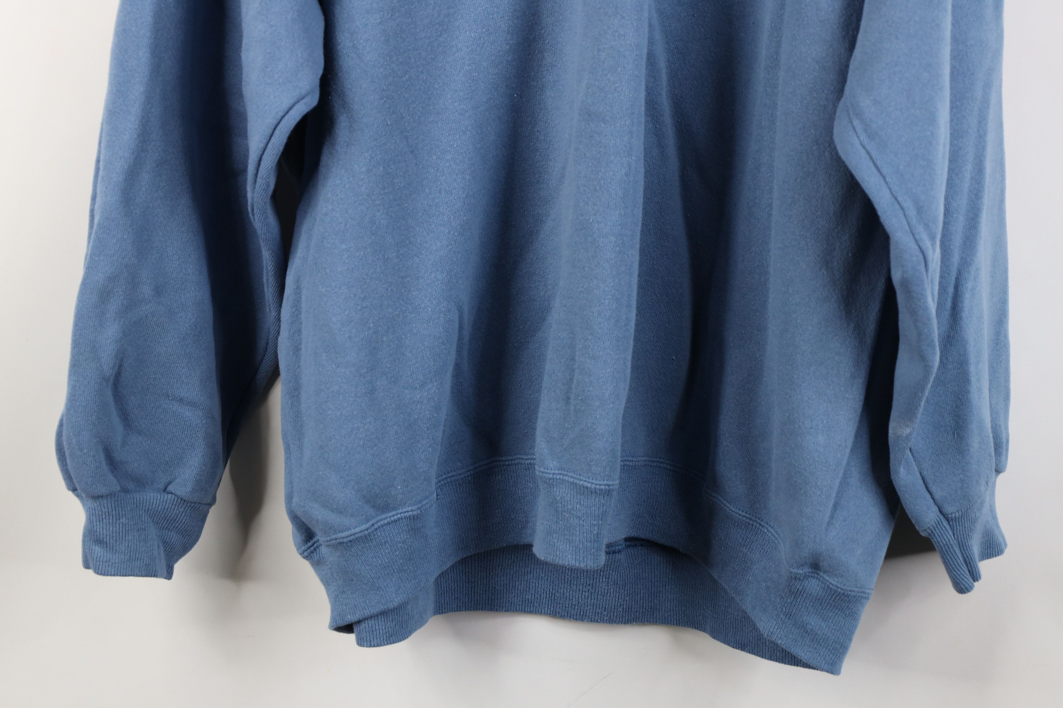 Vintage Vintage 90s Streetwear Blank Crewneck Sweatshirt Blue USA Size XL / US 12-14 / IT 48-50 - 11 Thumbnail