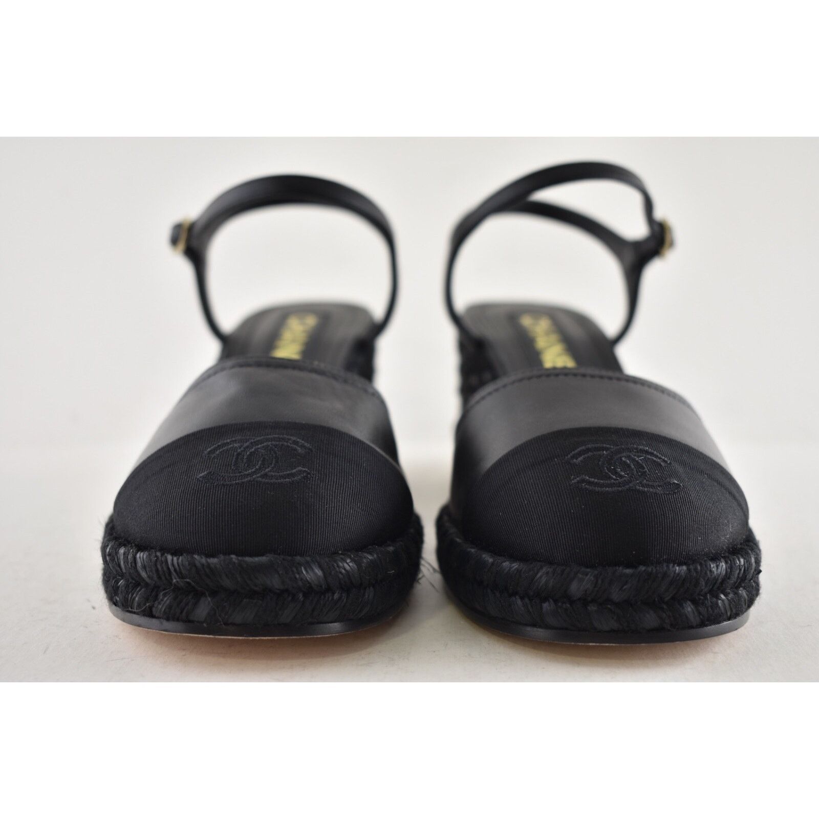 Chanel Chanel 23P Black Lambskin Cord Espadrille CC Logo Ankle Size US 8 / IT 38 - 7 Thumbnail