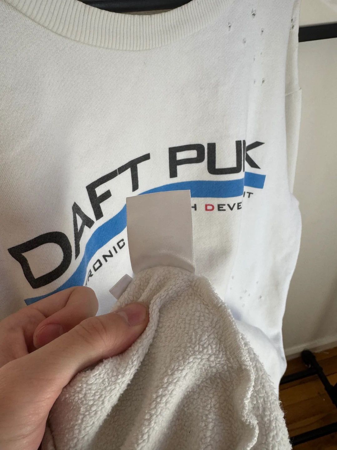 Enfants Riches Deprimes 🚭GRAIL🚭 1/25 DAFT PUNK "ELECTRONIC RESEARCH DEV" CREWNECK Size US XL / EU 56 / 4 - 12 Thumbnail