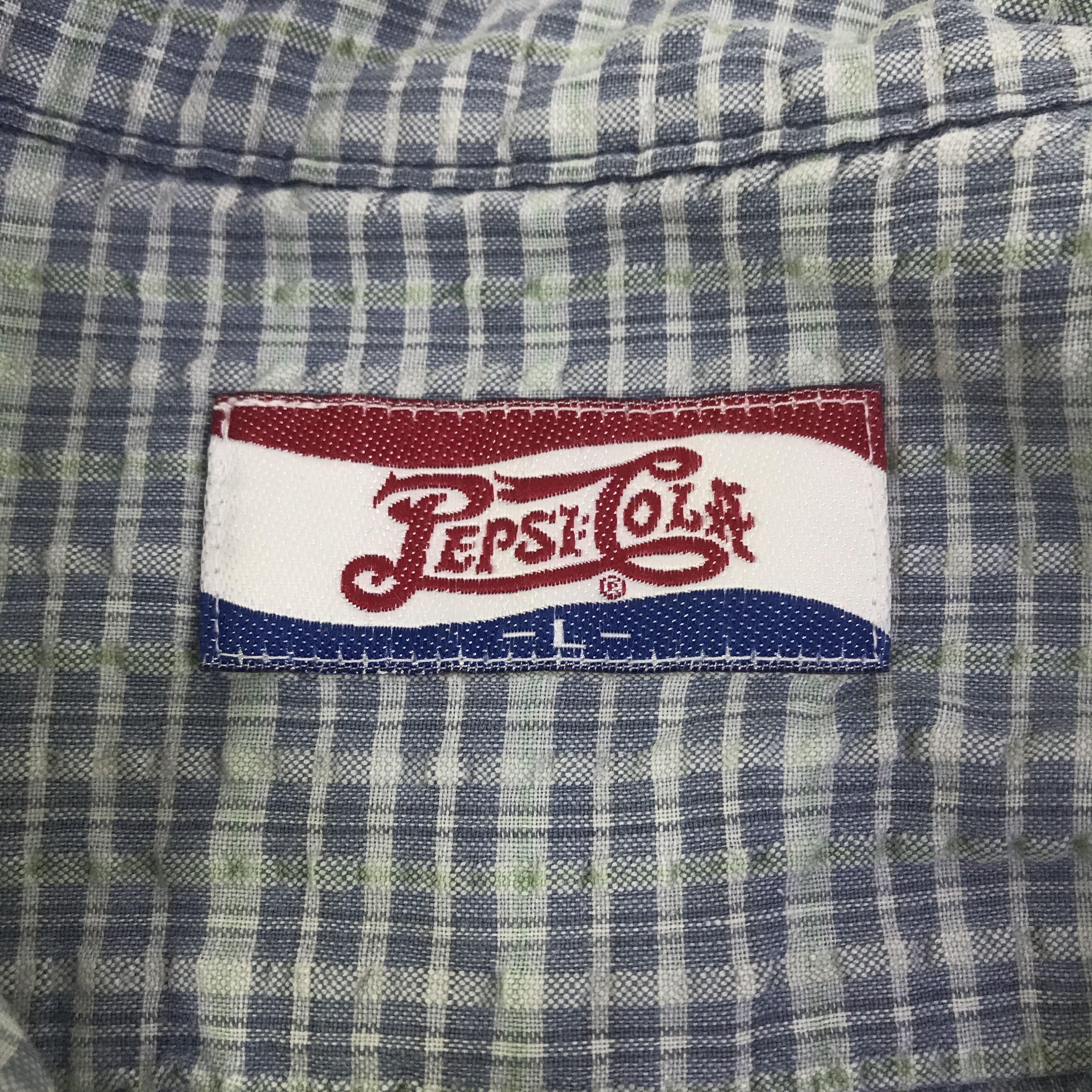 Japanese Brand Vintage Pepsi Cola Worker Button Up Shirts K117B14 Size US L / EU 52-54 / 3 - 9 Thumbnail