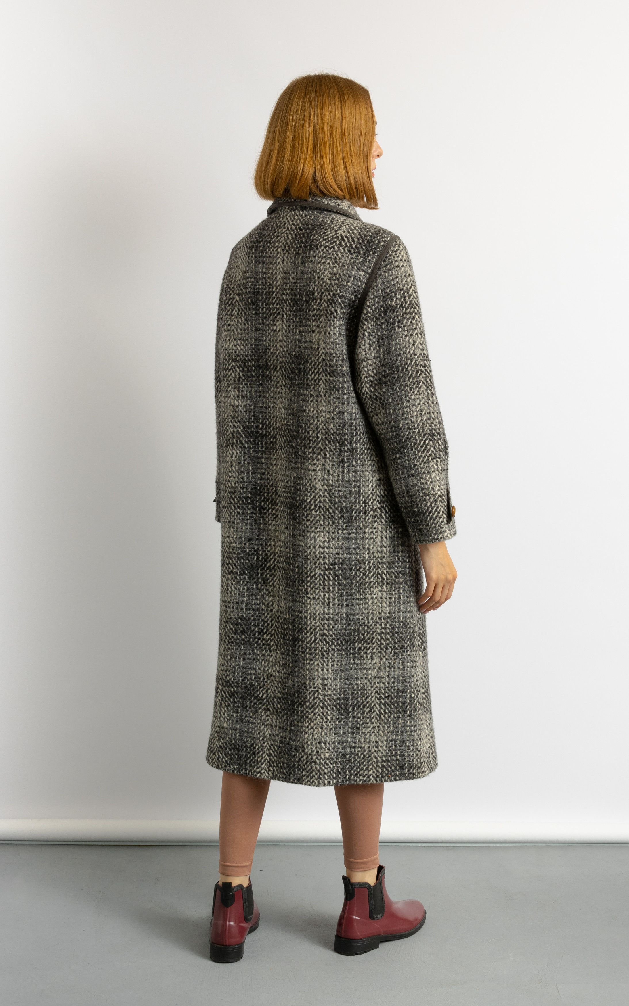 Vintage Lambswool Coat Women 60s fall coat long wool coat 5951 Size M / US 6-8 / IT 42-44 - 4 Thumbnail