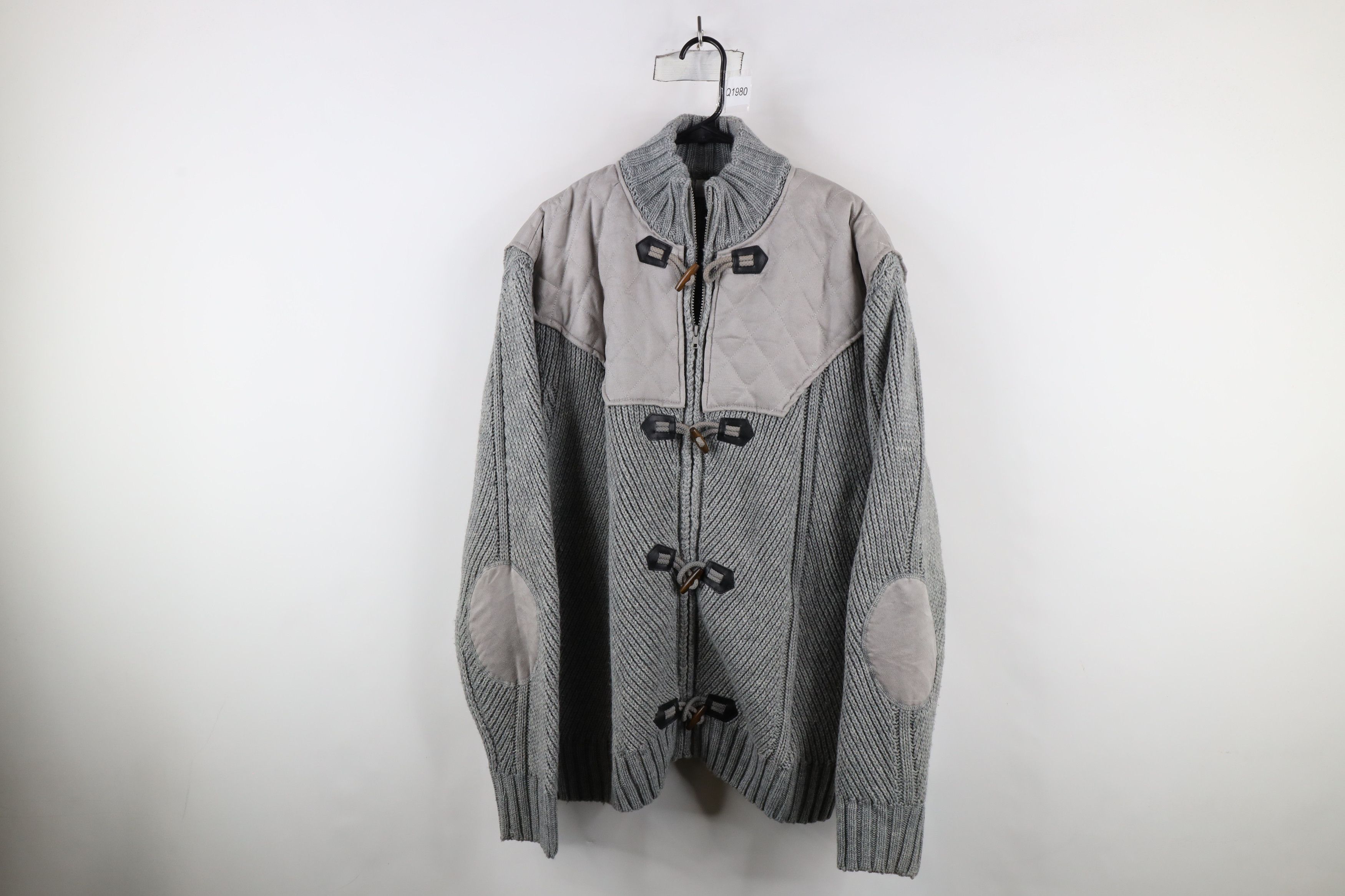 Vintage Vintage 90s Streetwear Toggle Button Knit Full Zip Sweater Size US XXL / EU 58 / 5 - 1 Thumbnail
