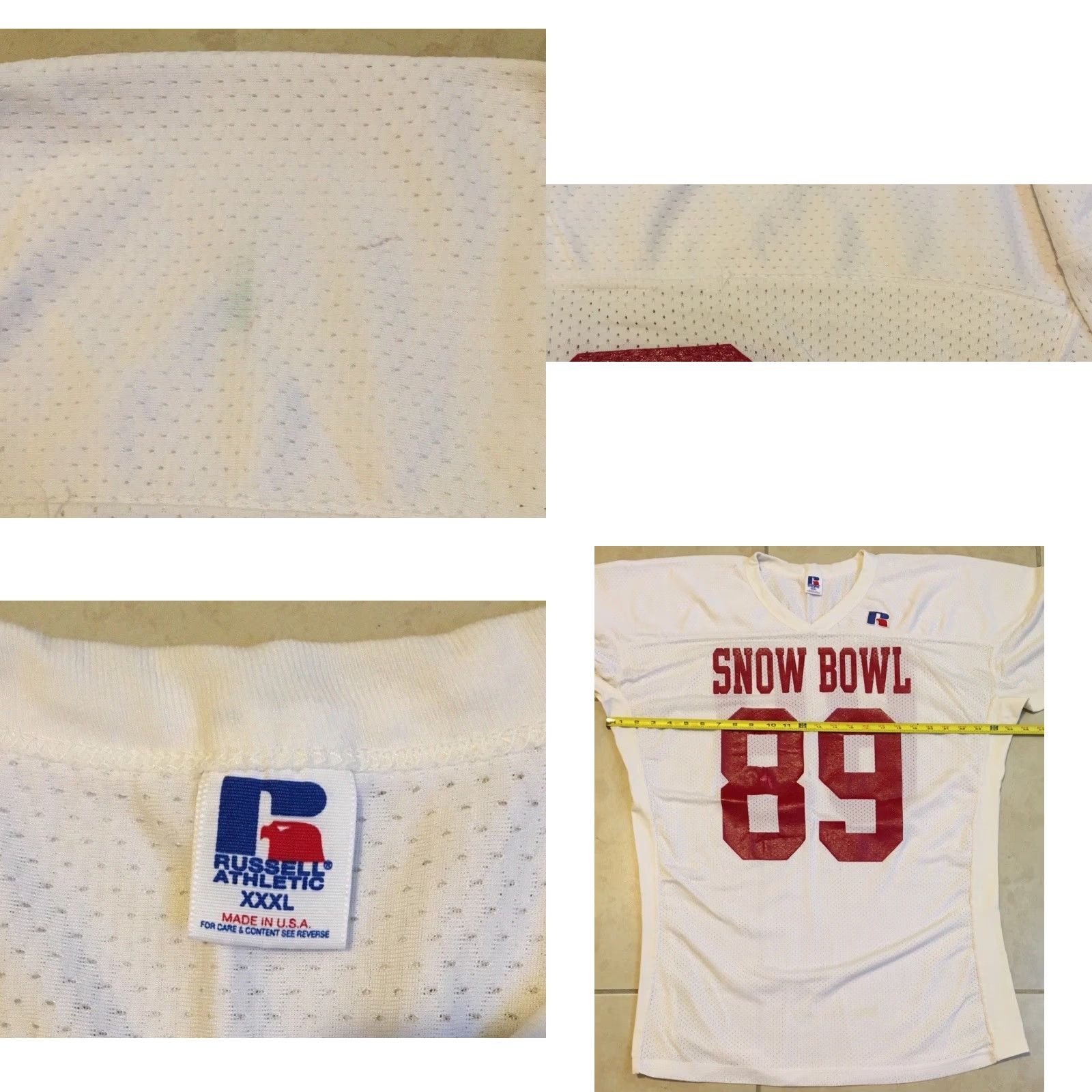 Russell Athletic VINTAGE Russell Athletic Shirt 3XL Mens White 80s 90s Flagstaff Snow Bowl Jersey Beach Sun Palm Trees Arizona USA Size US XXL / EU 58 / 5 - 8 Thumbnail