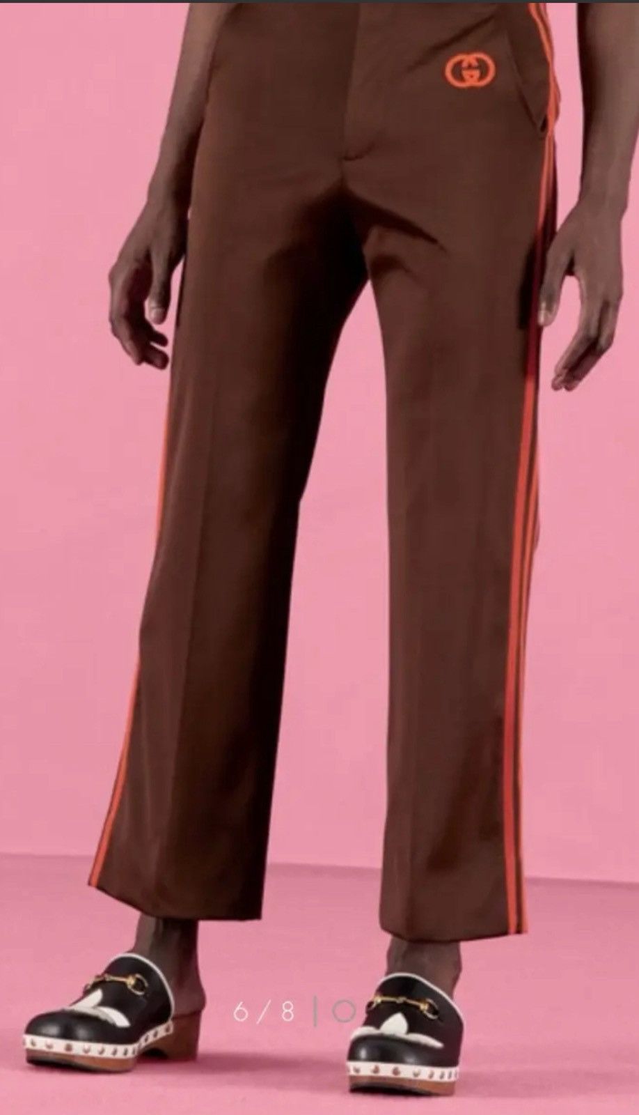 Adidas × Gucci dark brown jersey pants size46 Size US 30 / EU 46 - 1 Thumbnail