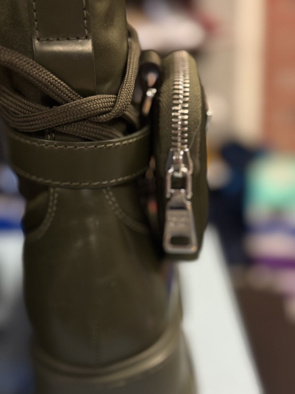 Prada Prada High Top Green Combat Boots Size 39 NEW $1750 Retail Size US 9 / IT 39 - 8 Thumbnail
